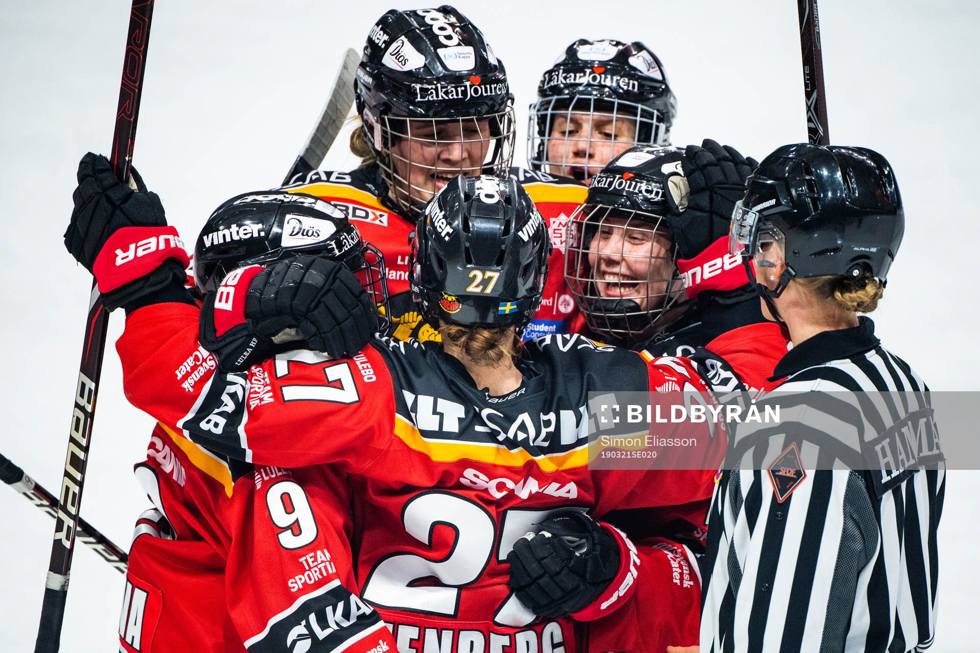 Luleås Rebecca Stenberg jublar