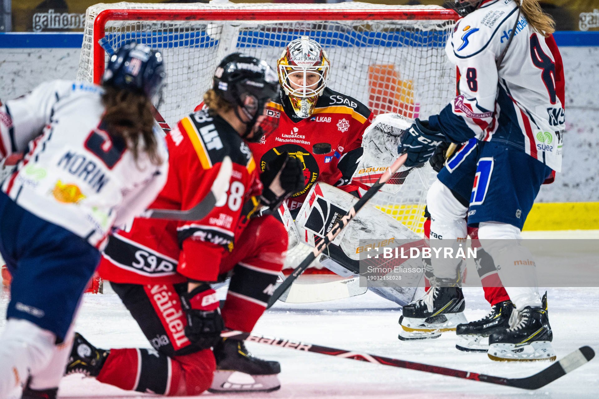 Linköpings Sidney Morin sätter 4-1 bakom Luleås målvakt