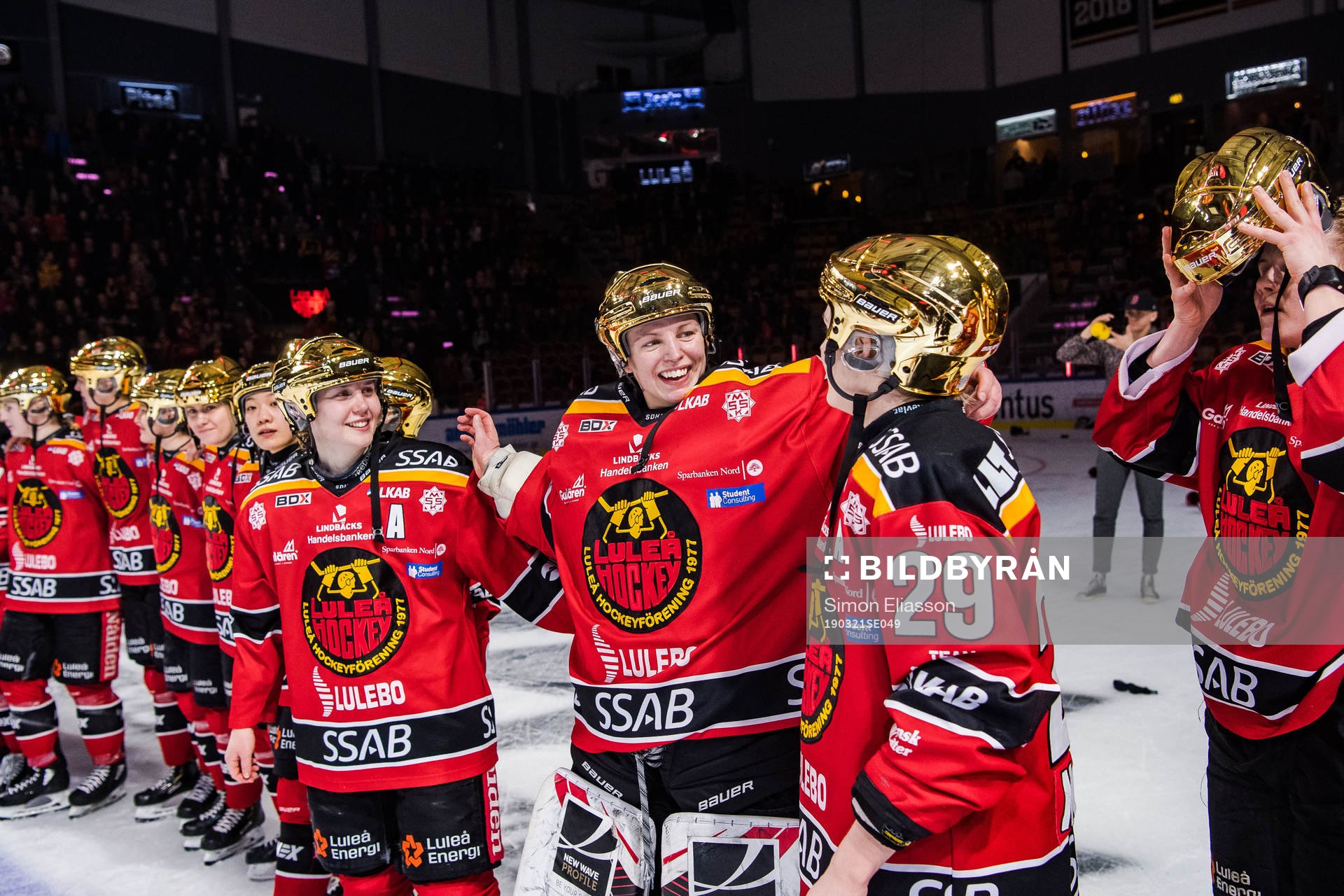 Luleås spelare jublar