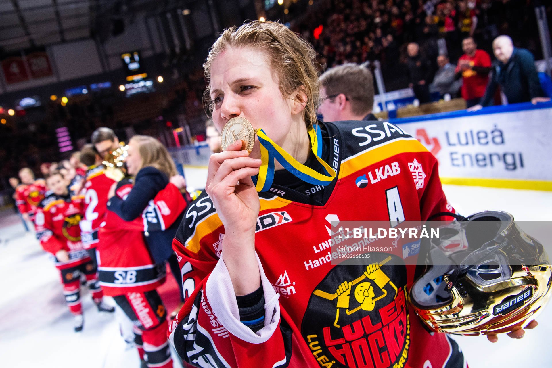 Luleås Johanna Fällman med guldmedaljen