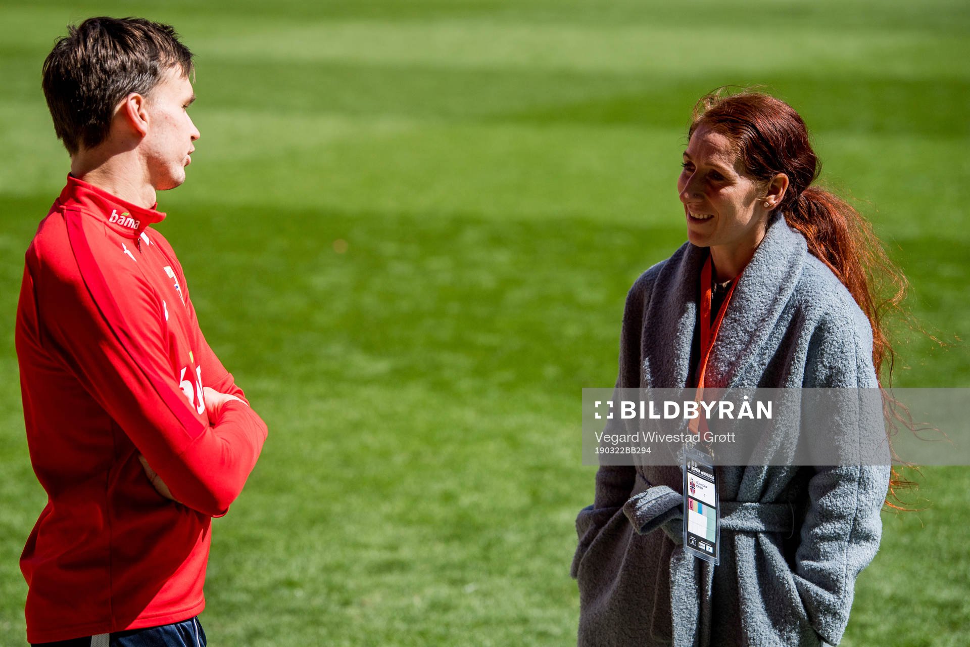 Ole Kristian Selnæs of Norway and Lise Klaveness during a training session on March 22, 2019 in Valencia.