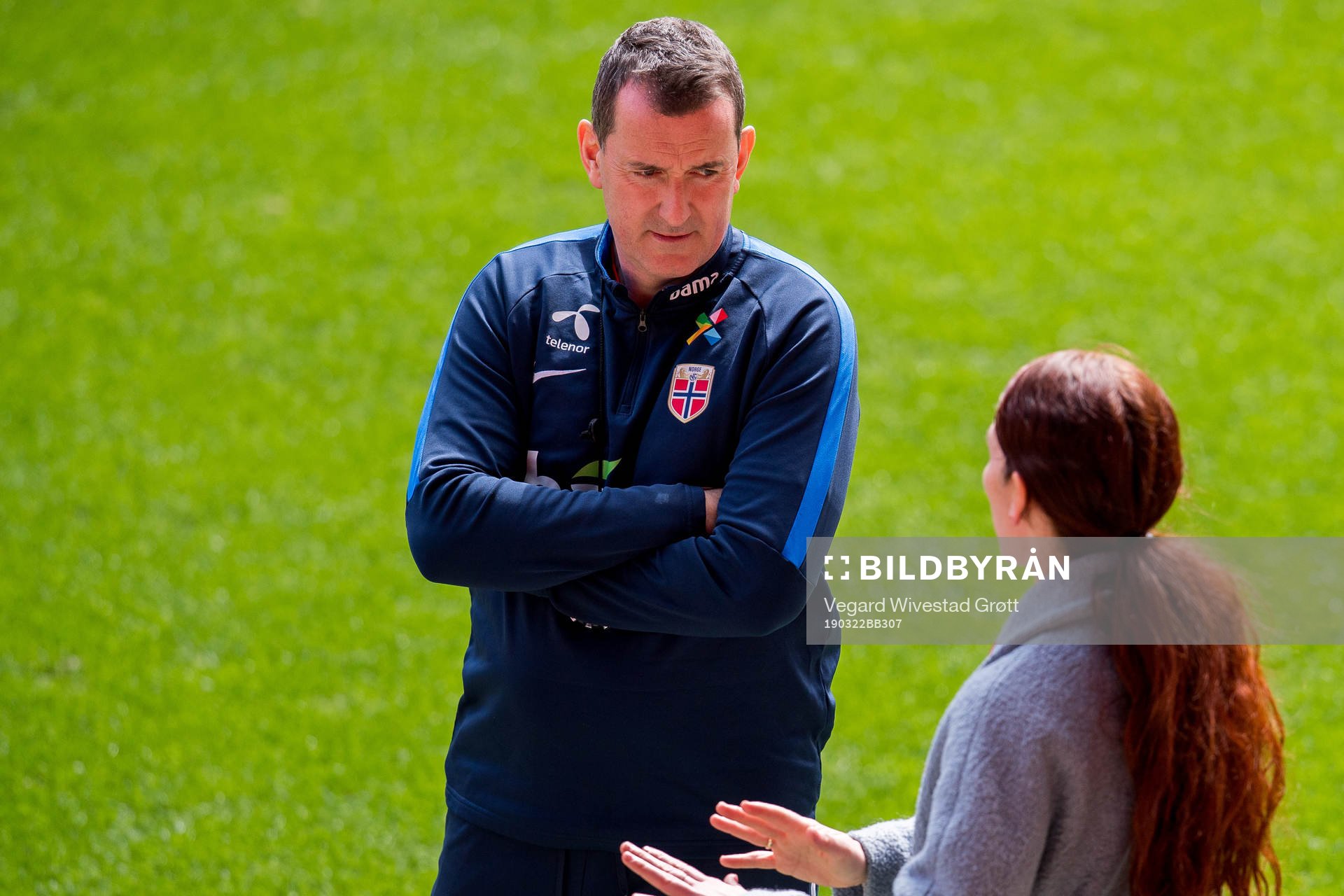 Per Joar Hansen, assistant coach of Norway, and Lise