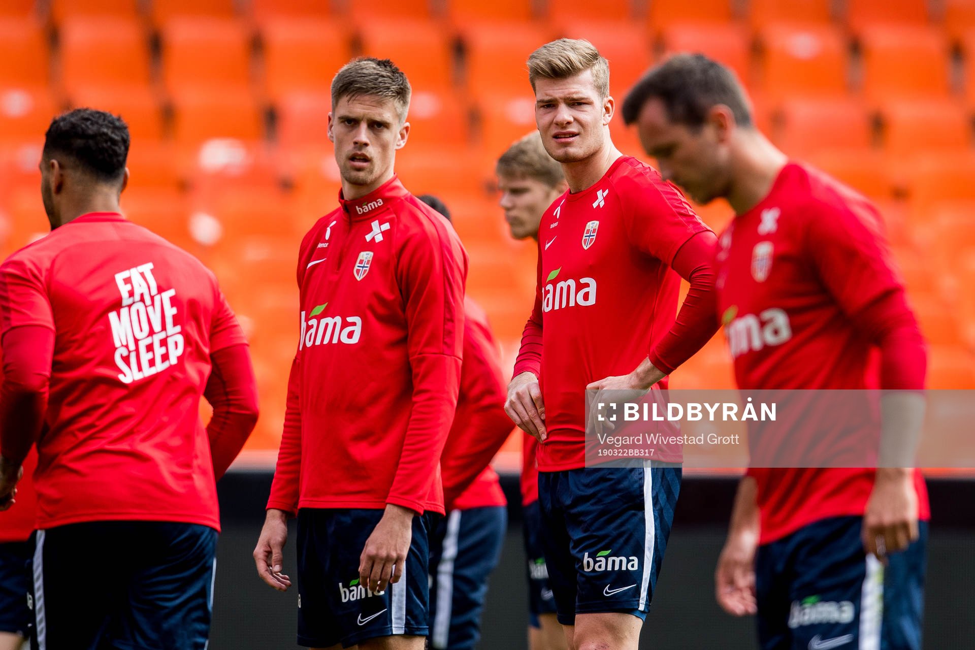 Markus Henriksen and Alexander Sørloth of Norway