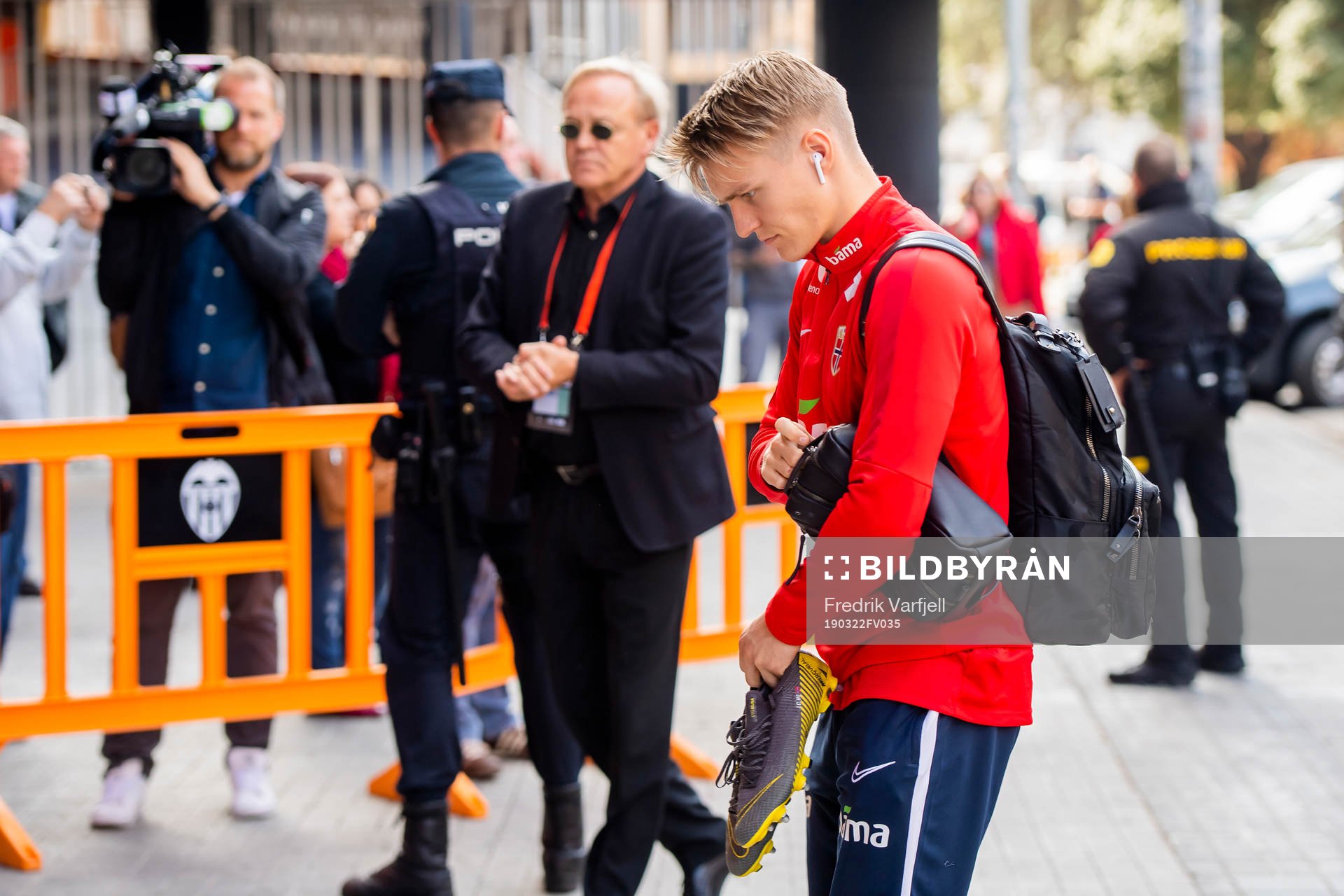 Martin Ødegaard of Norway arrives the stadium