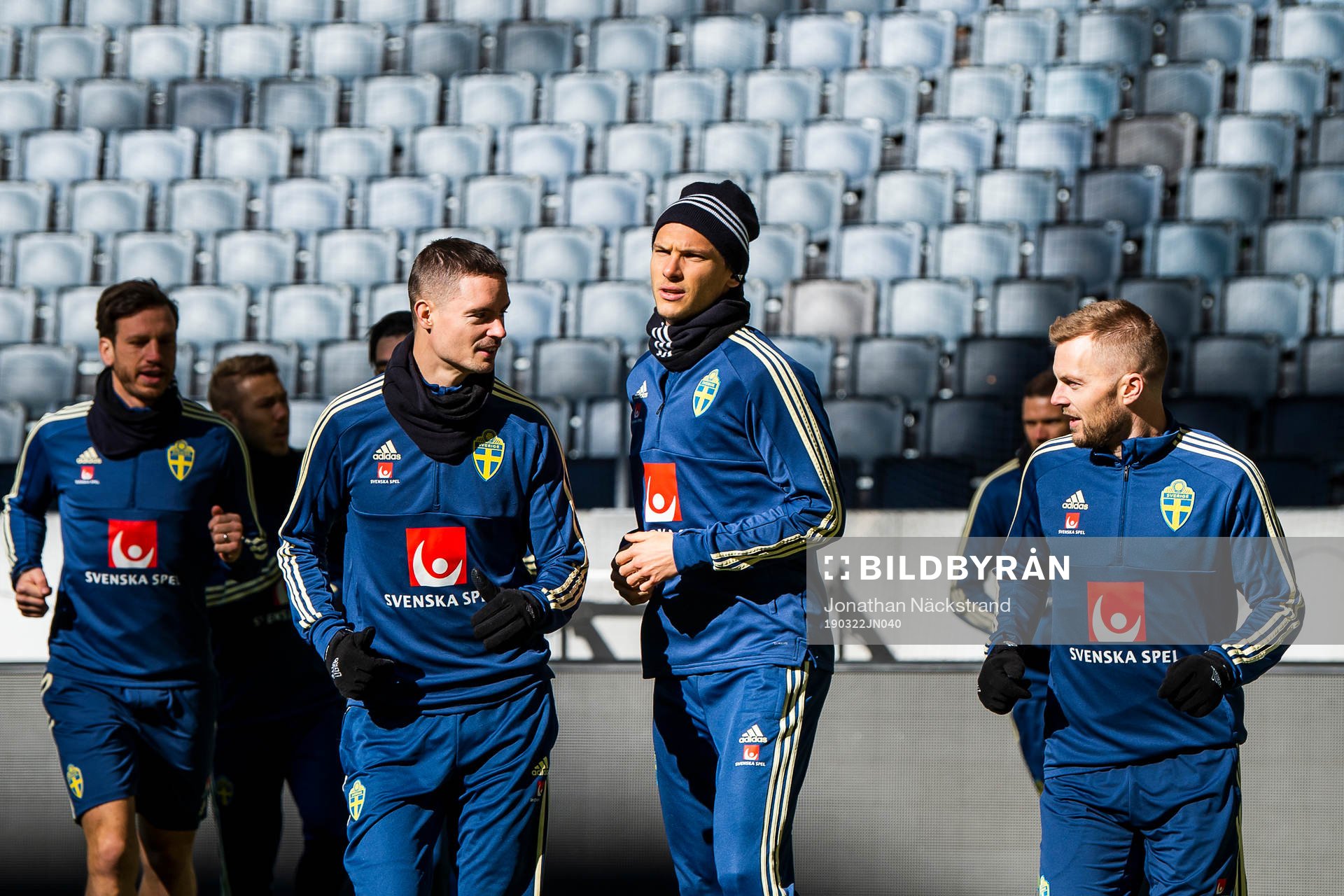 L to R Sweden's Mikael Lustig, Albin Ekdal and Sebastian