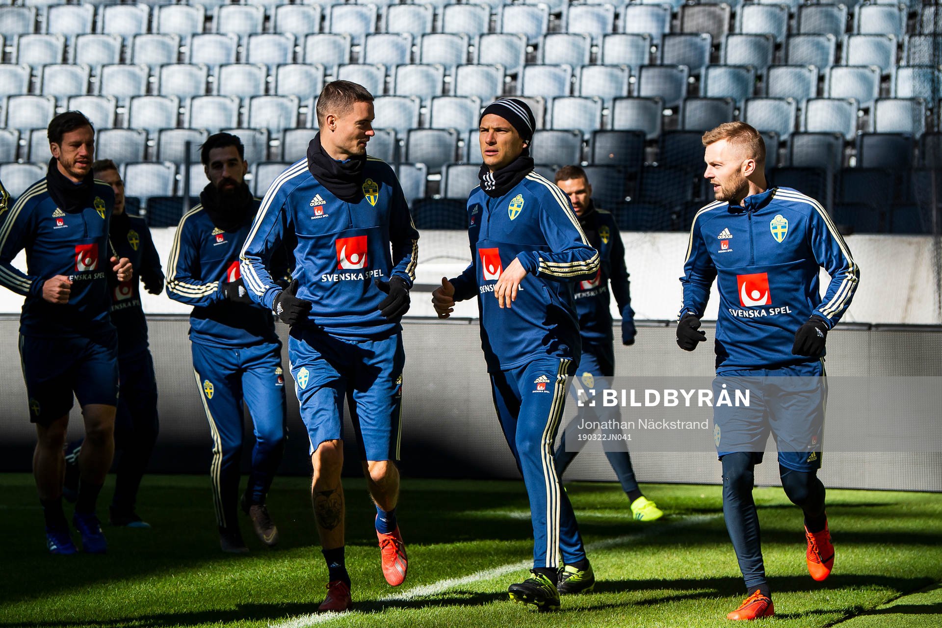 L to R Sweden's Mikael Lustig, Albin Ekdal and Sebastian