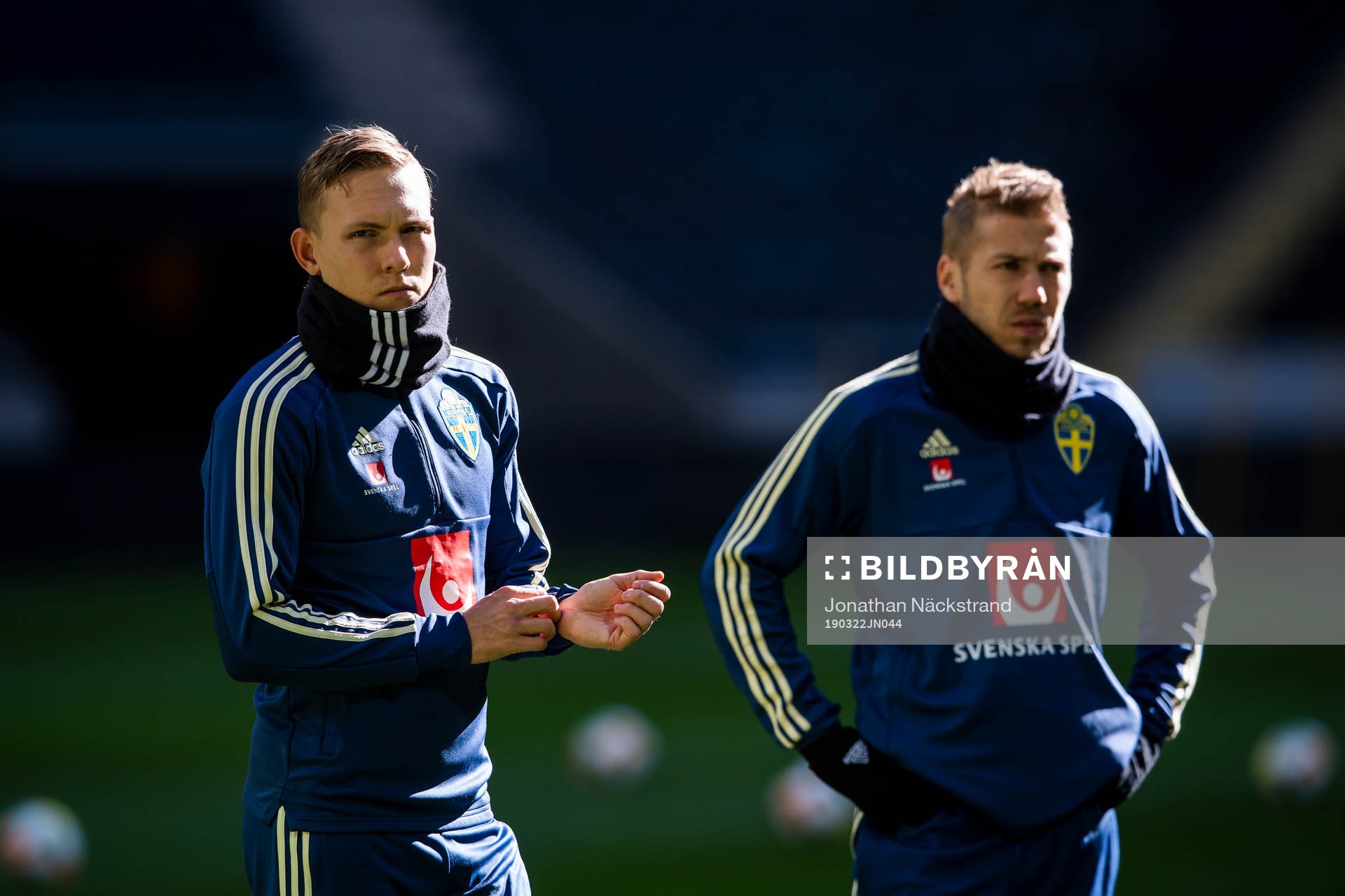 Sweden's Ludwig Augustinsson (L)