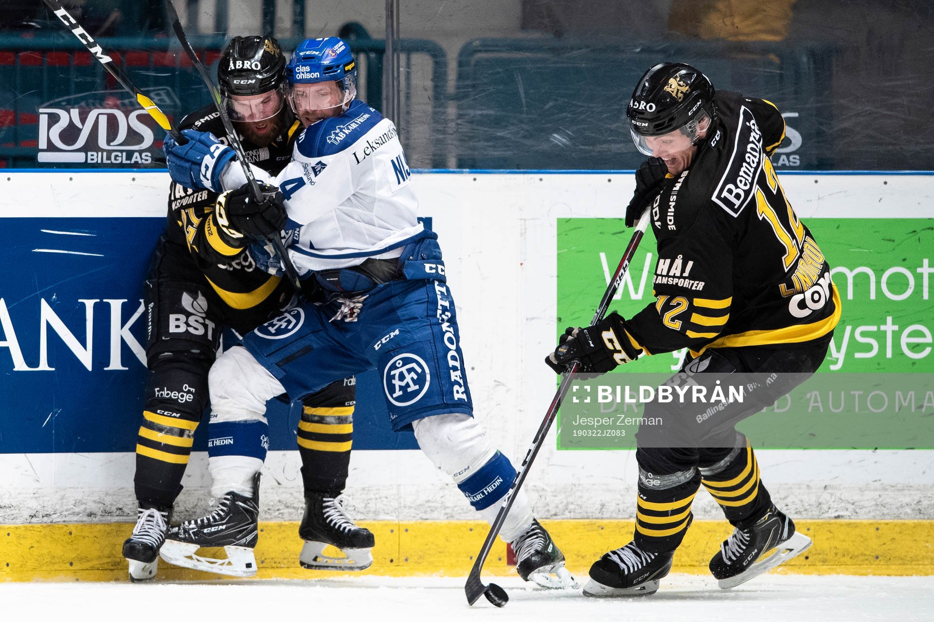 s Christian Sandberg (v), Max Lindholm och Leksands Mattias