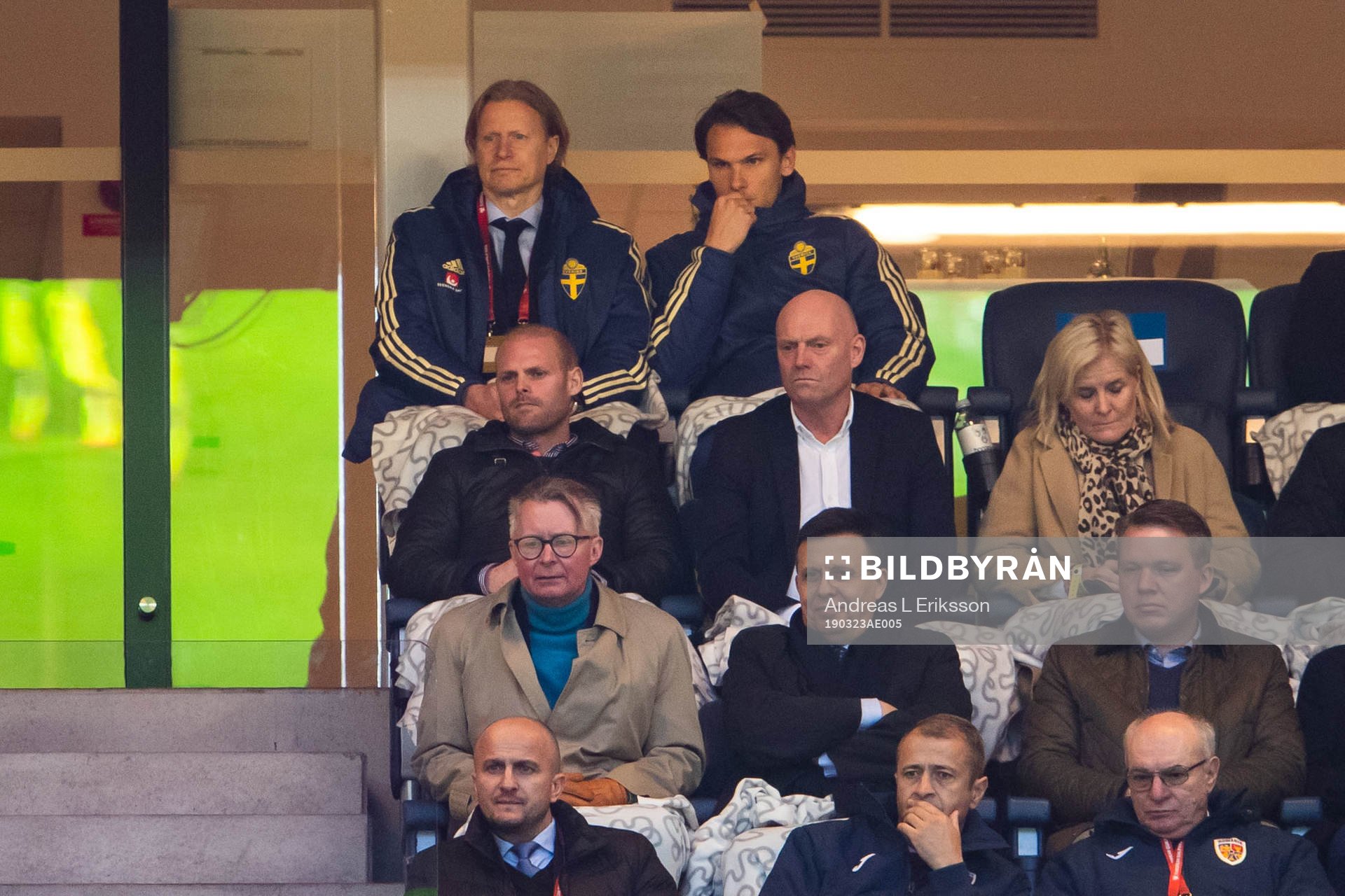 Albin Ekdal of Sweden in the stands