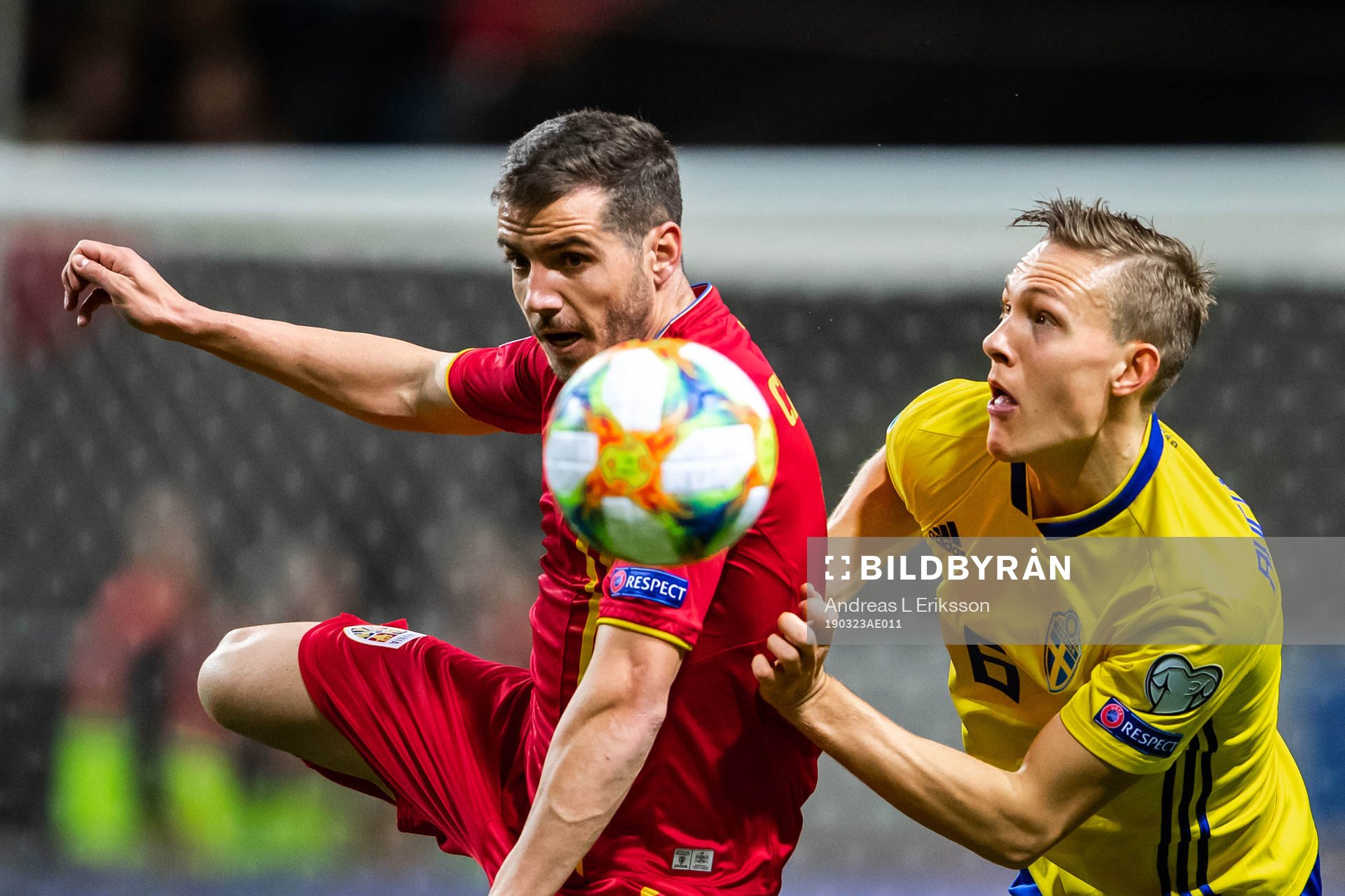 Alexandru Chipciu of Romania and Ludwig Augustinsson of