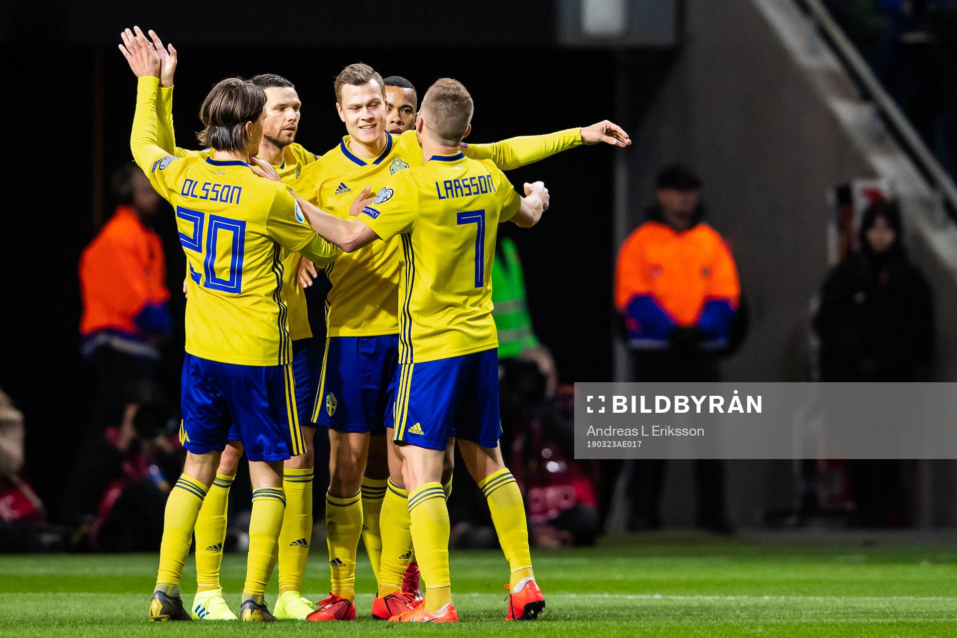 Kristoffer Olsson, Sebastian Larsson and Viktor Claesson of