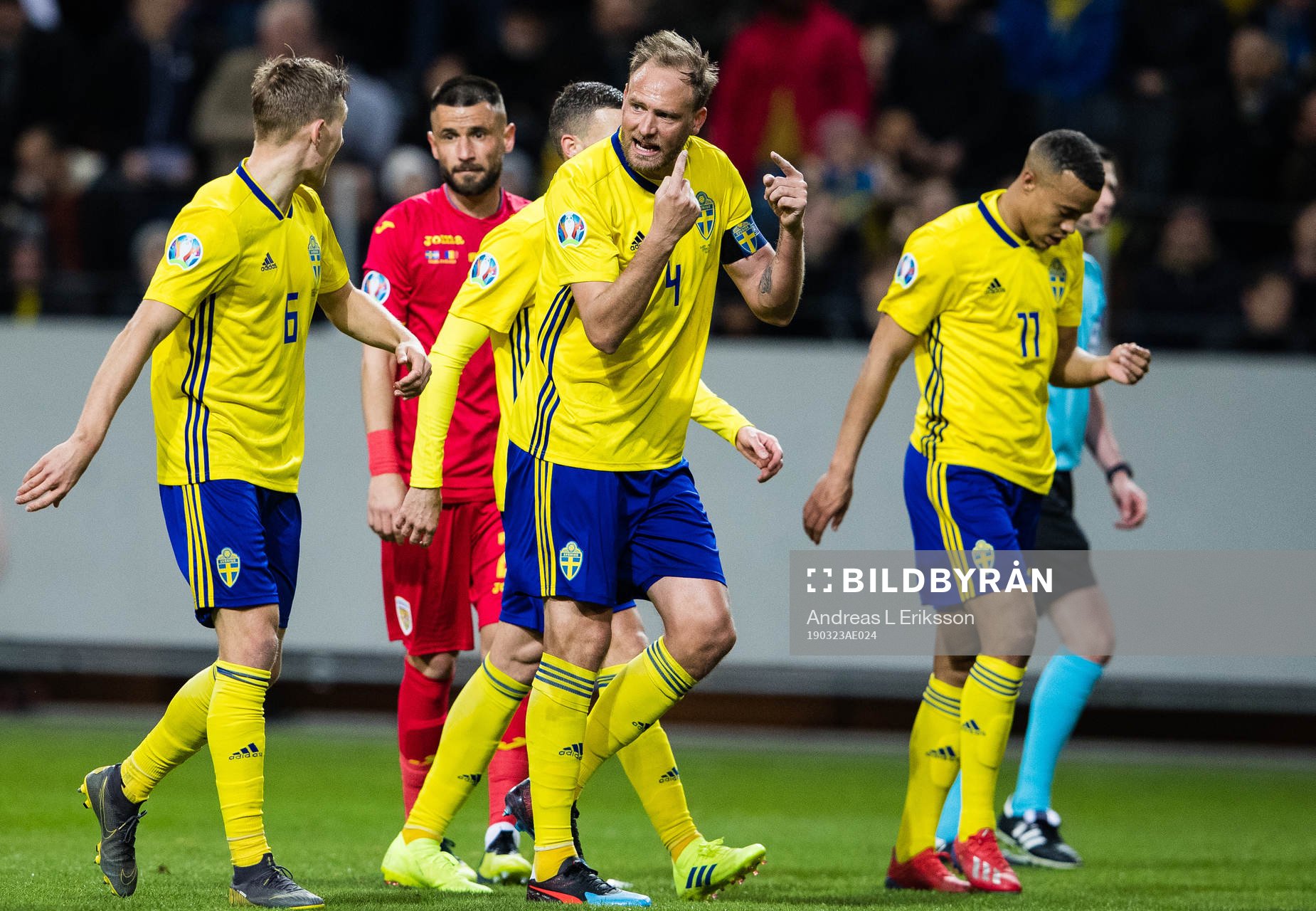 Ludwig Augustinsson, Andreas Granqvist and Robin Quaison of