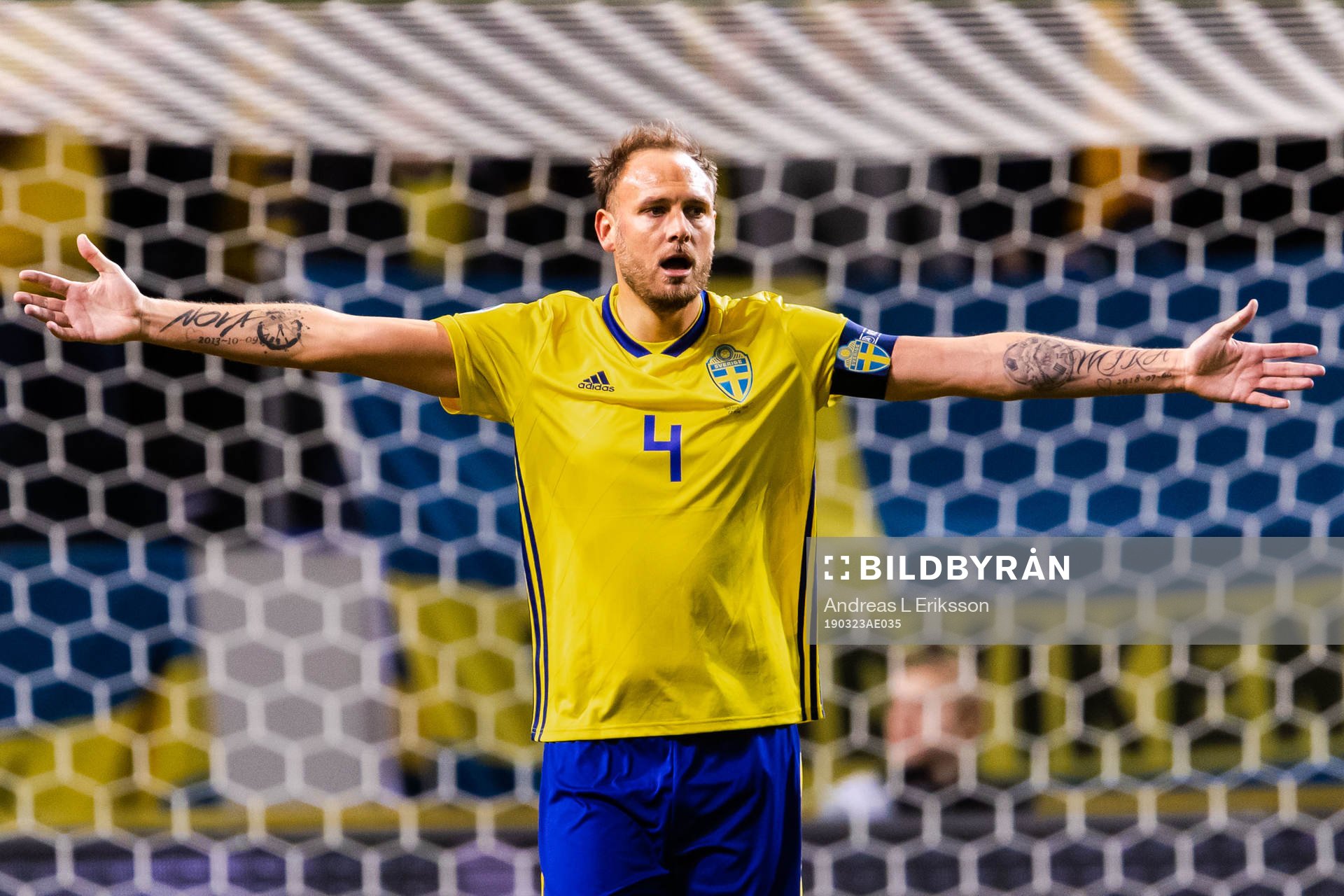 Andreas Granqvist of Sweden reacts