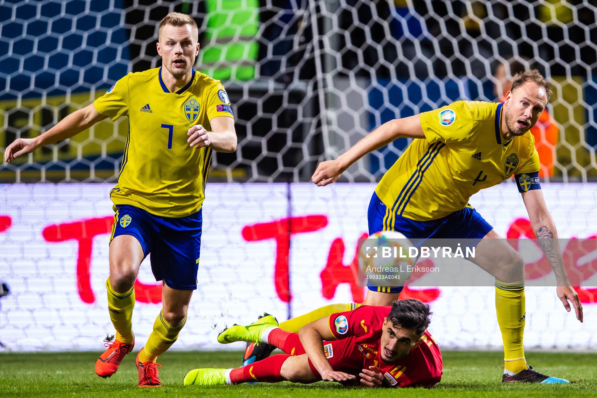 Sebastian Larsson and Andreas Granqvist of Sweden and