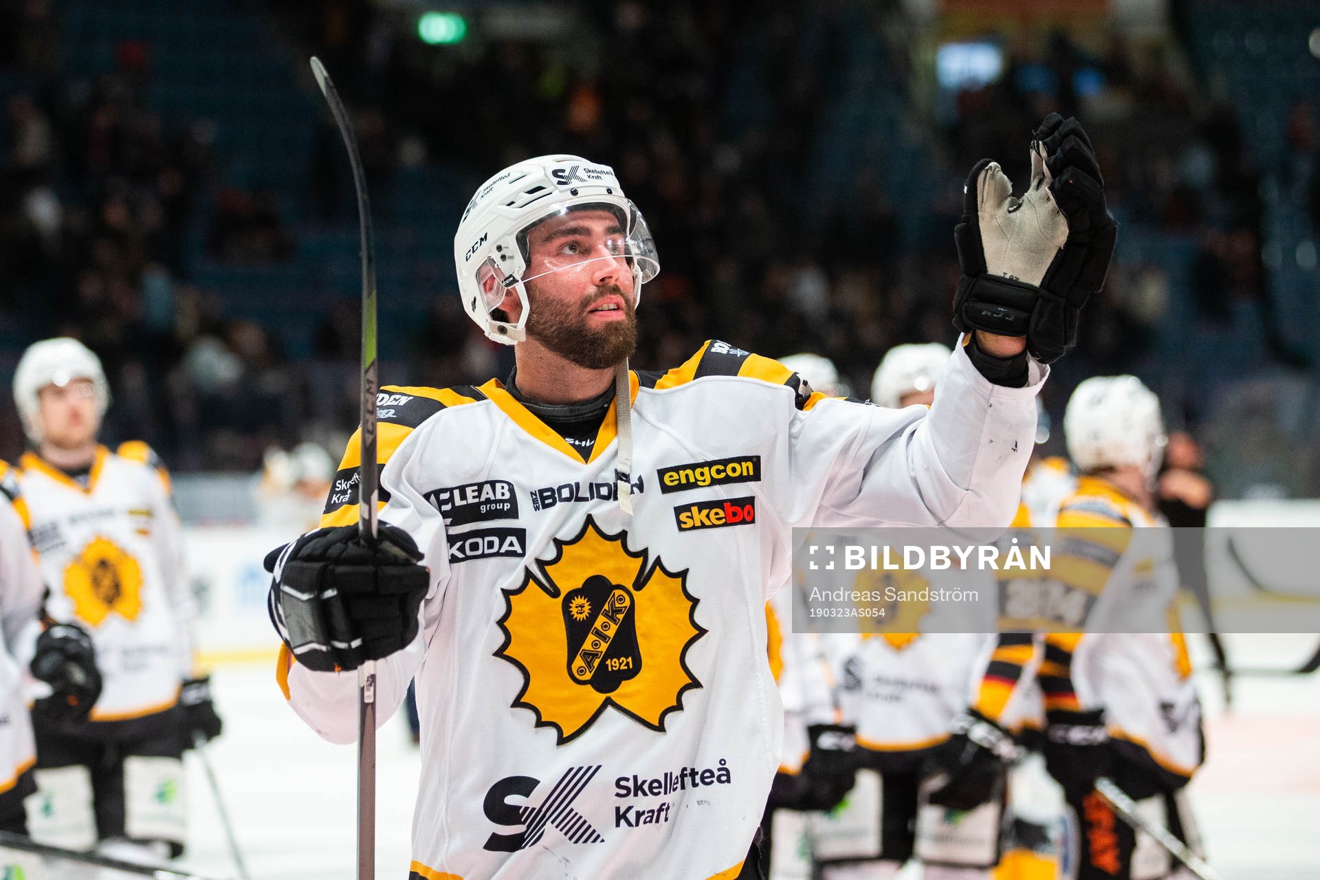 Skellefteås Johan Alm jublar