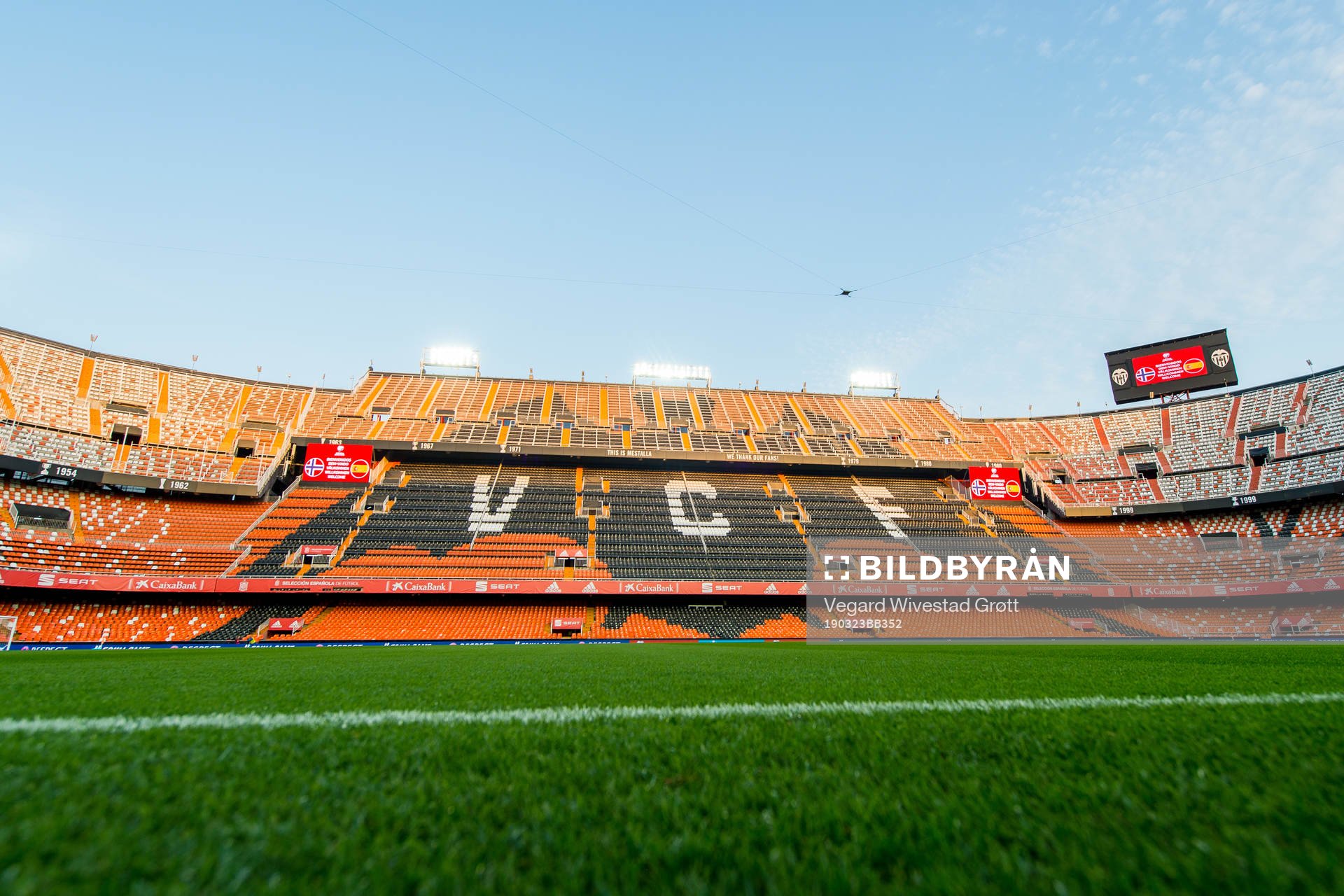 General view of Estadio Mestalla