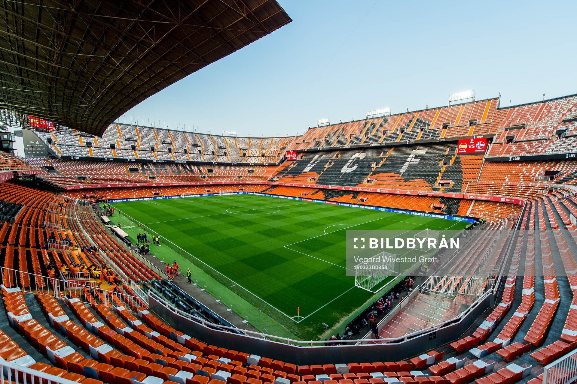 General view of Estadio Mestalla