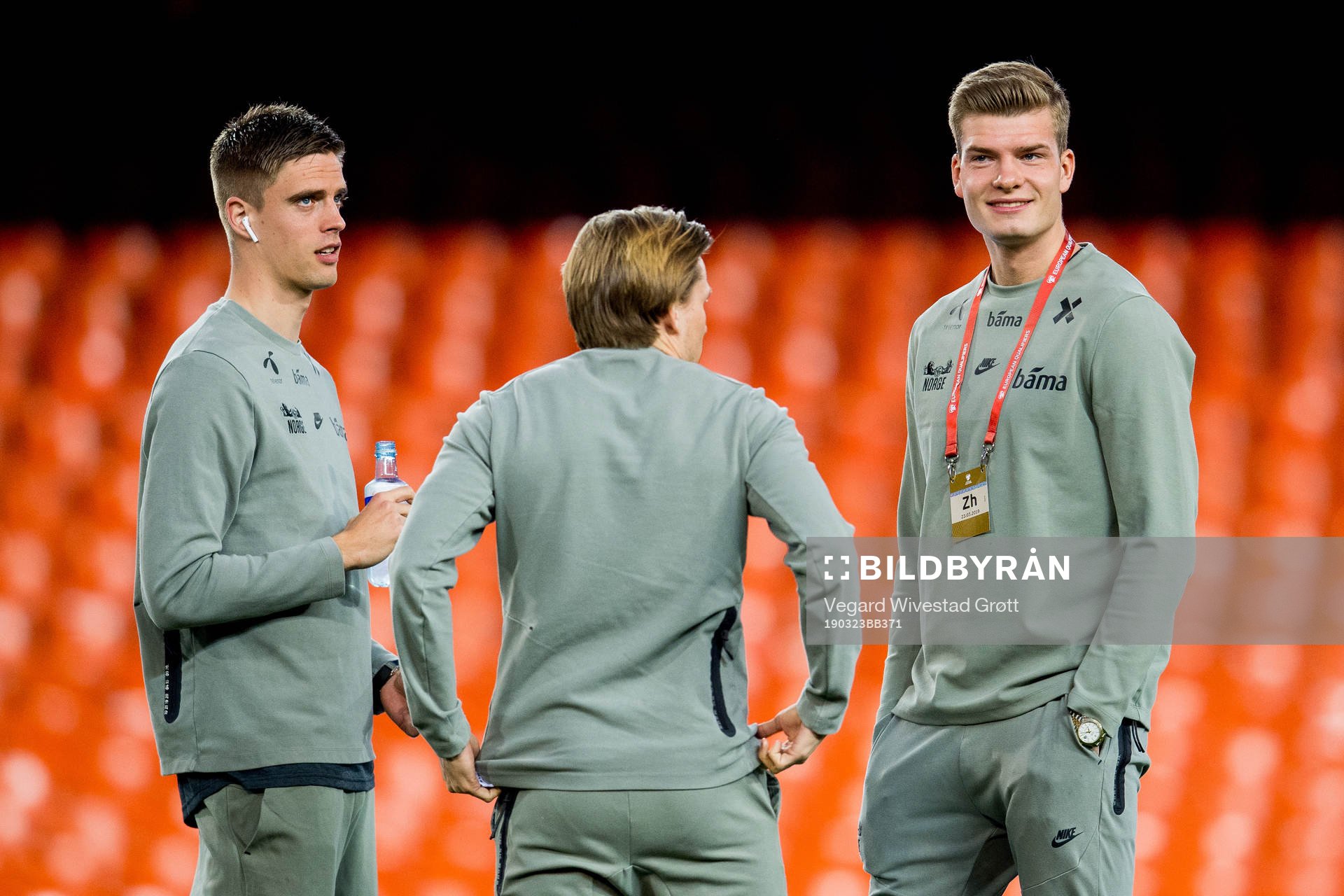 Markus Henriksen and Alexander Sørloth of Norway