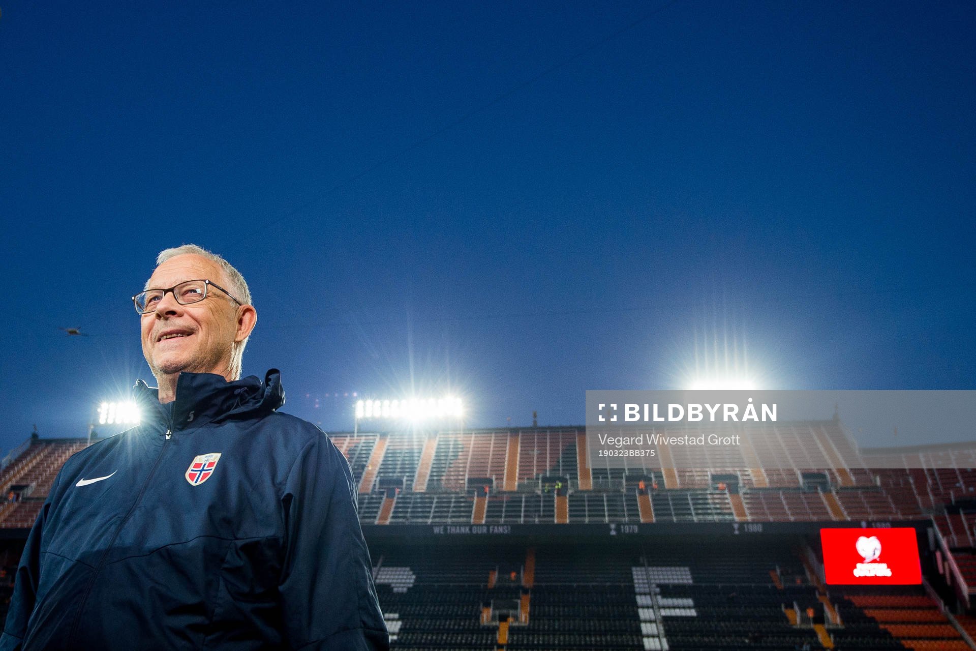Lars Lagerbäck, head coach of Norway
