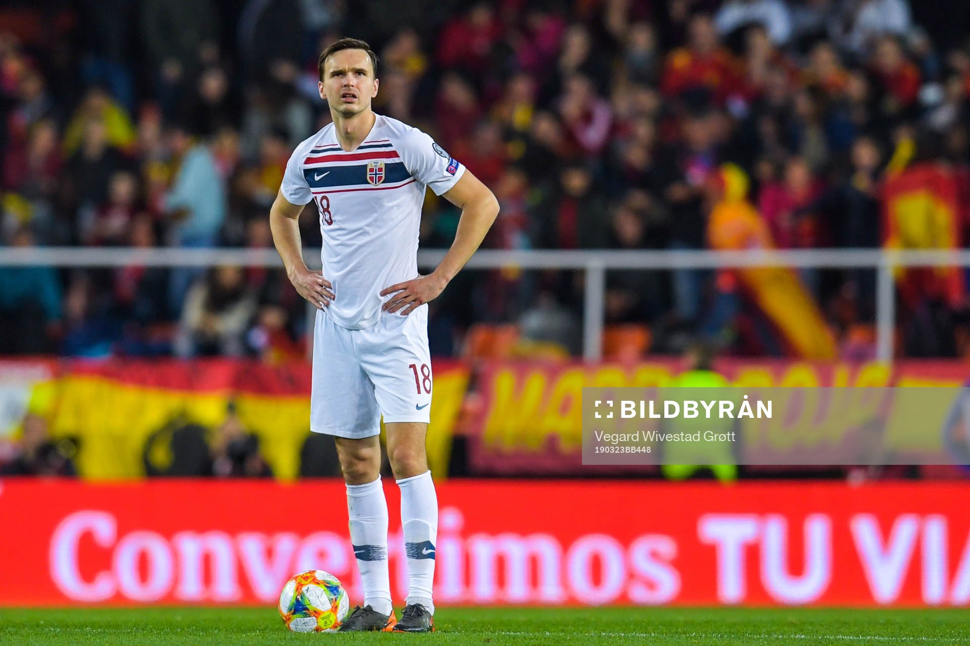 Ole Kristian Selnæs of Norway looks dejected
