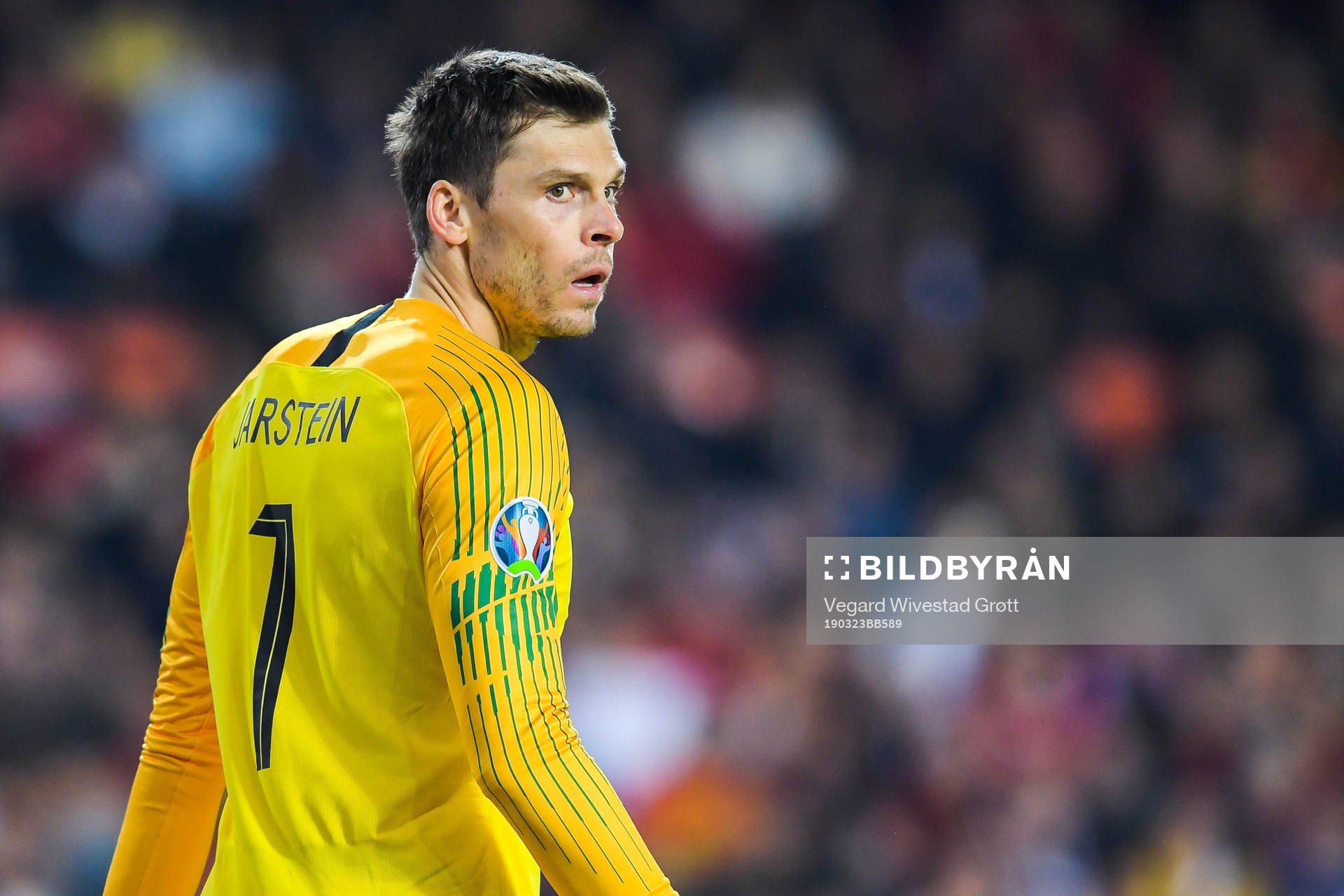 Goalkeeper Rune Almenning Jarstein of Norway