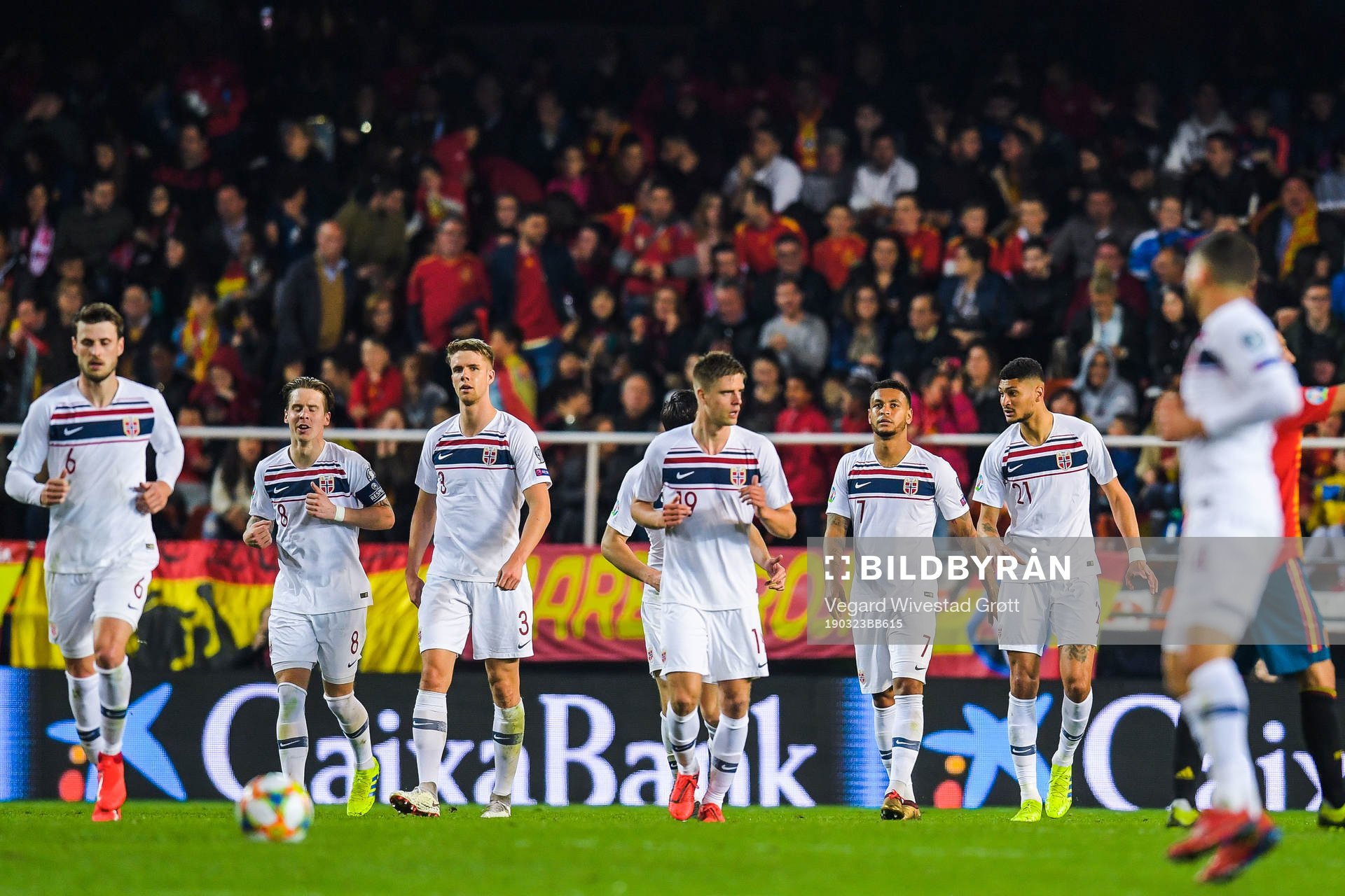 Joshua King of Norway celebrates with teammates