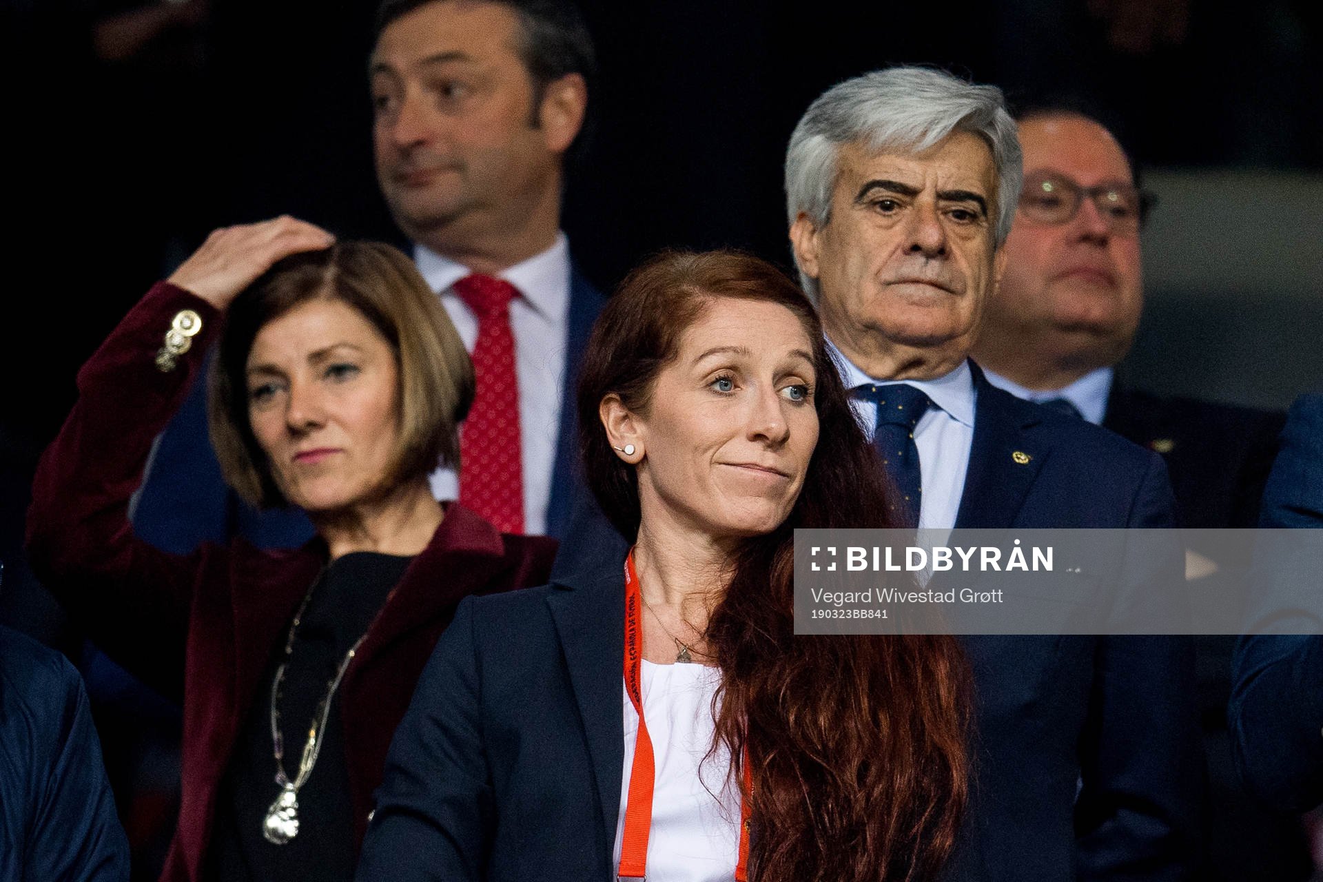 Lise Klaveness in the stands