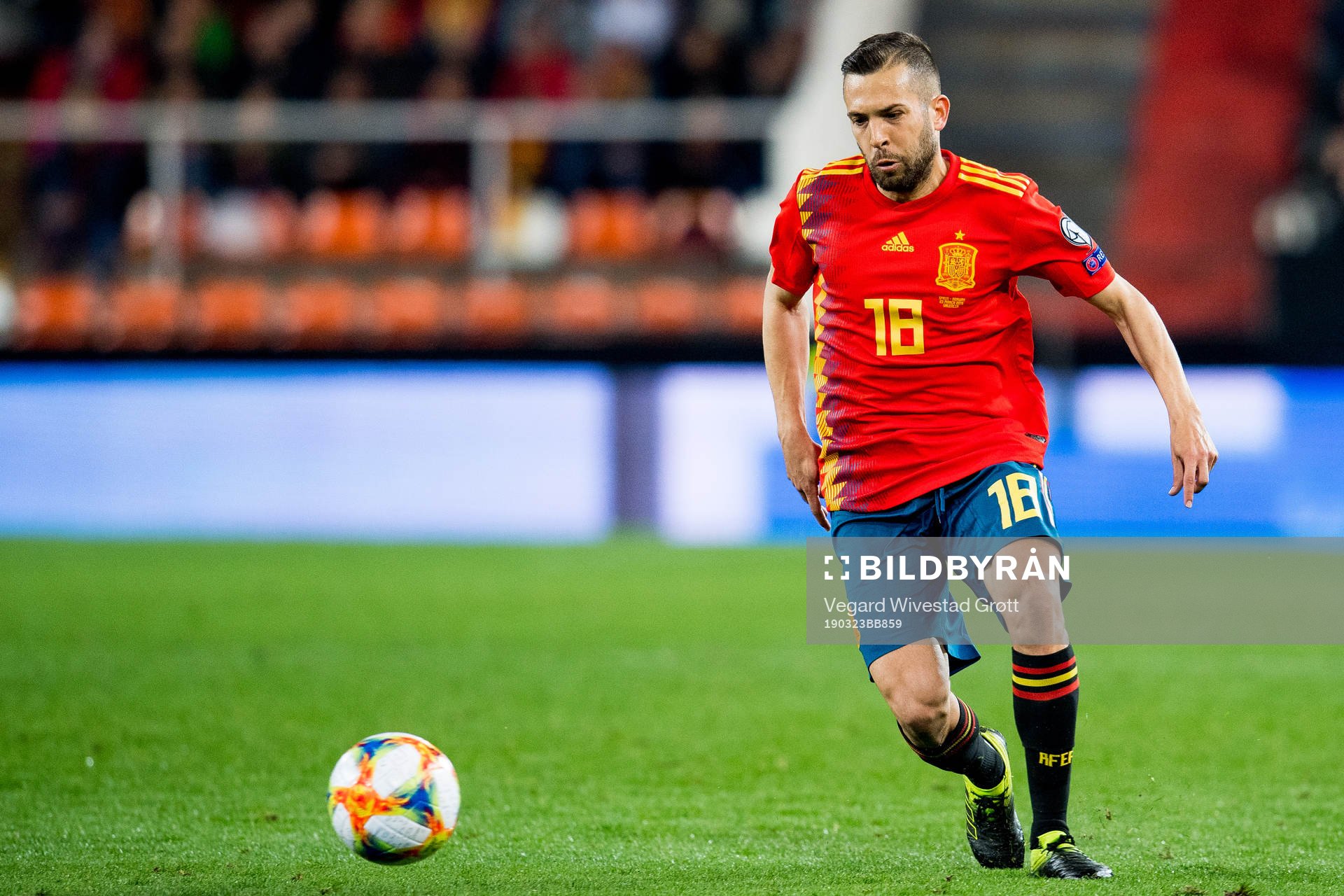 Jordi Alba of Spain