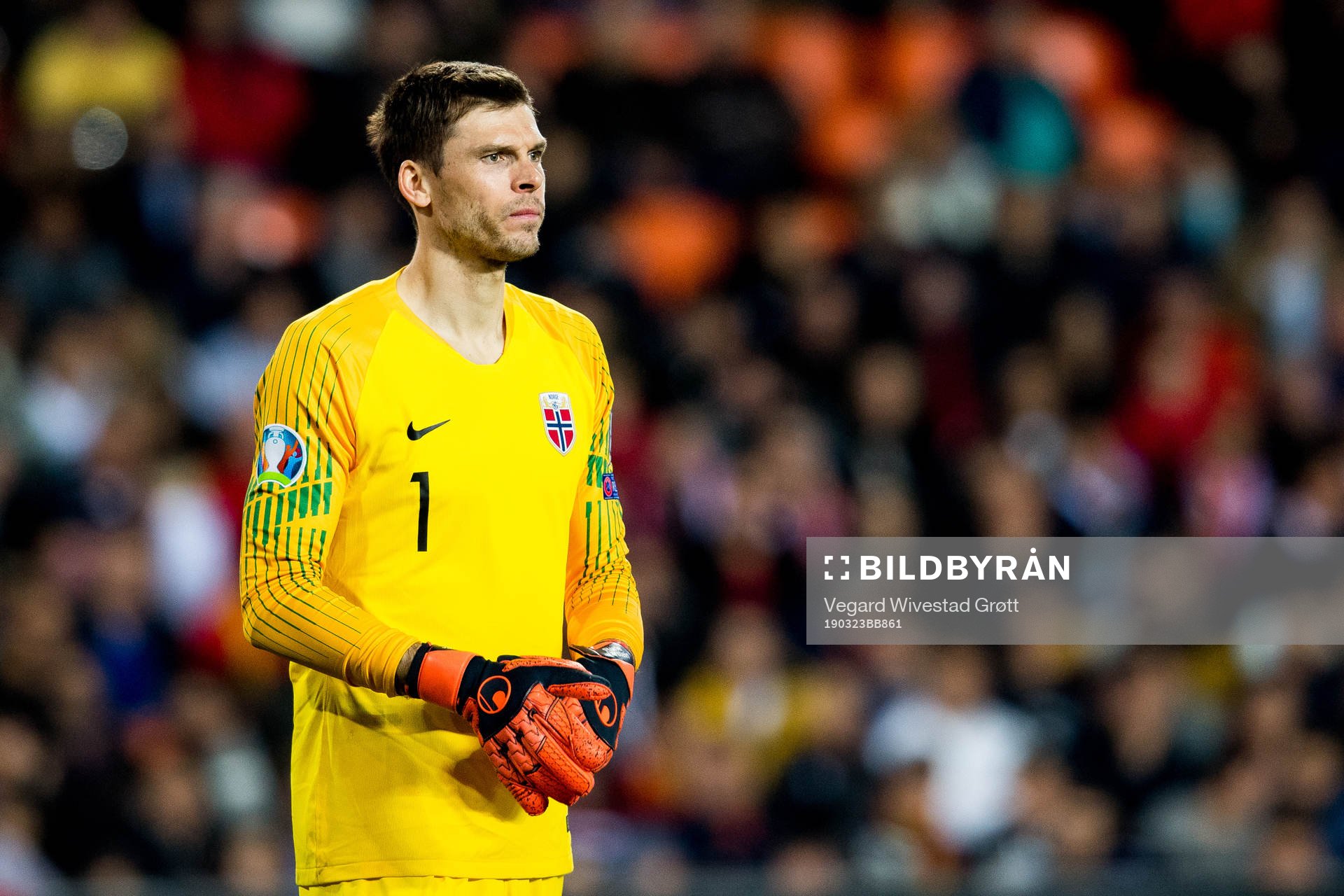 Goalkeeper Rune Almenning Jarstein of Norway