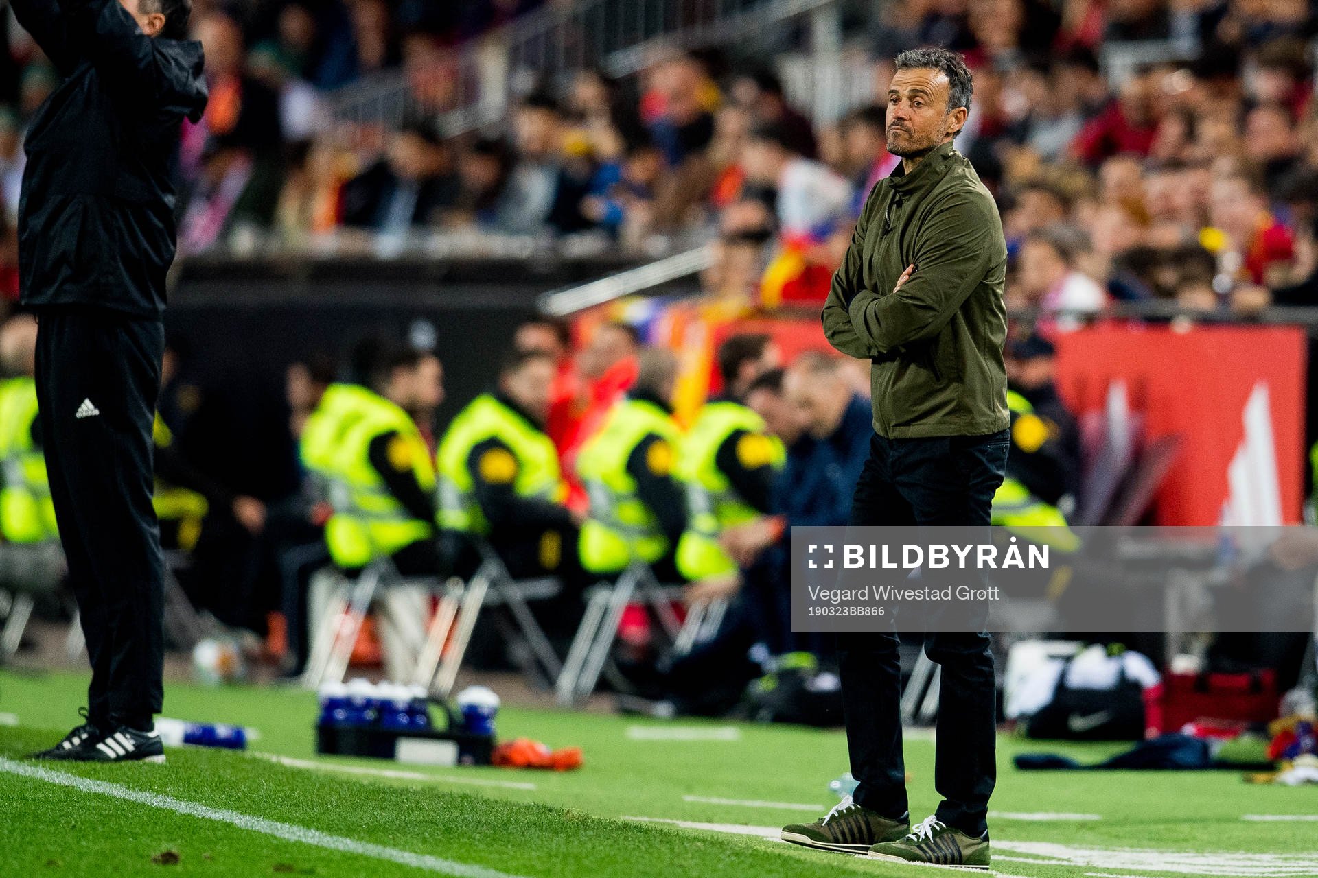 Luis Enrique, head coach of Spain, during the UEFA Euro Qualifier football match between Spain and Norway on March 23, 2019 in Valencia.