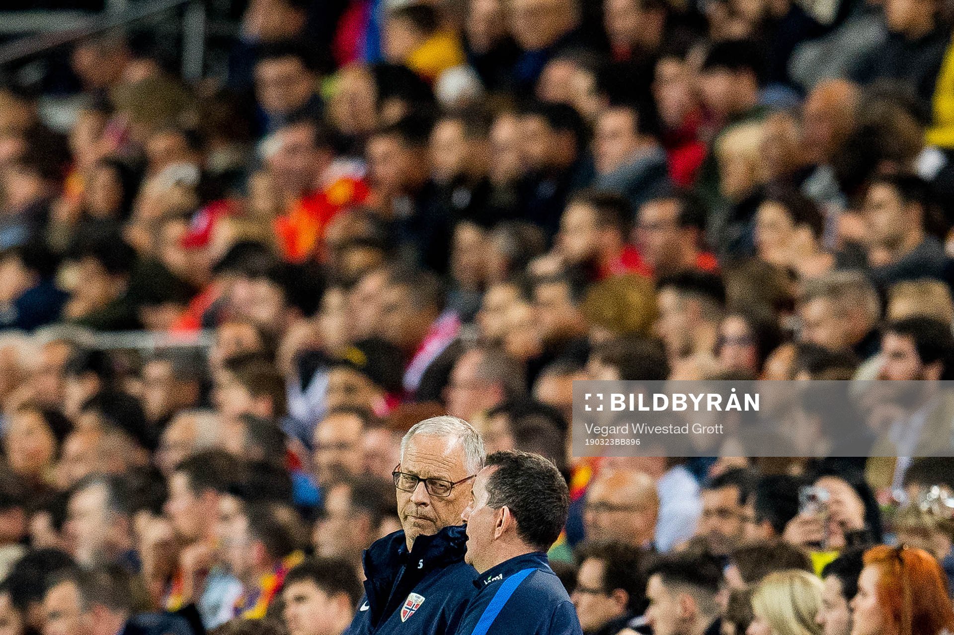 Lars Lagerbäck, head coach of Norway, and Per Joar Hansen,
