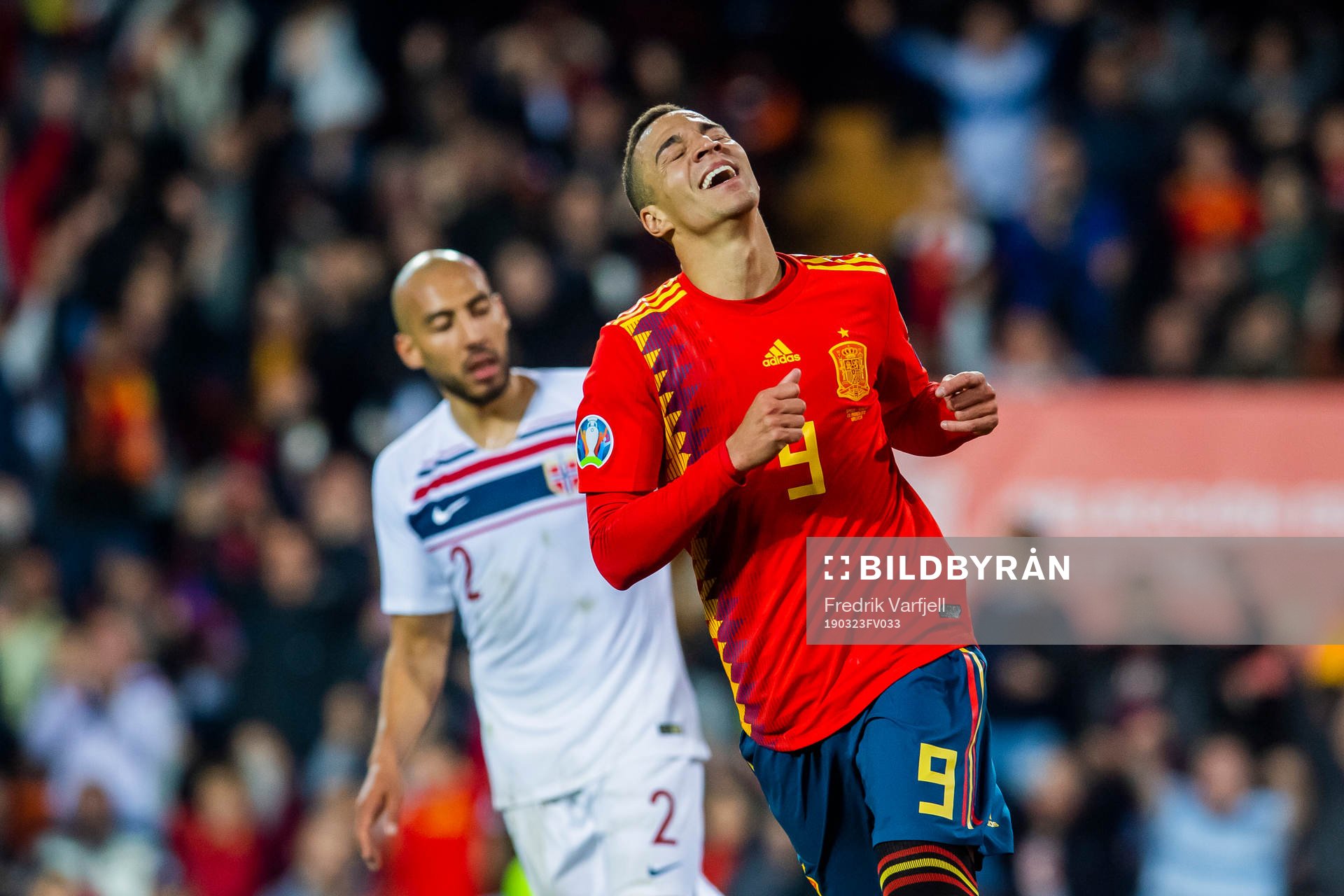 Rodrigo Moreno Machado of Spain looks dejected