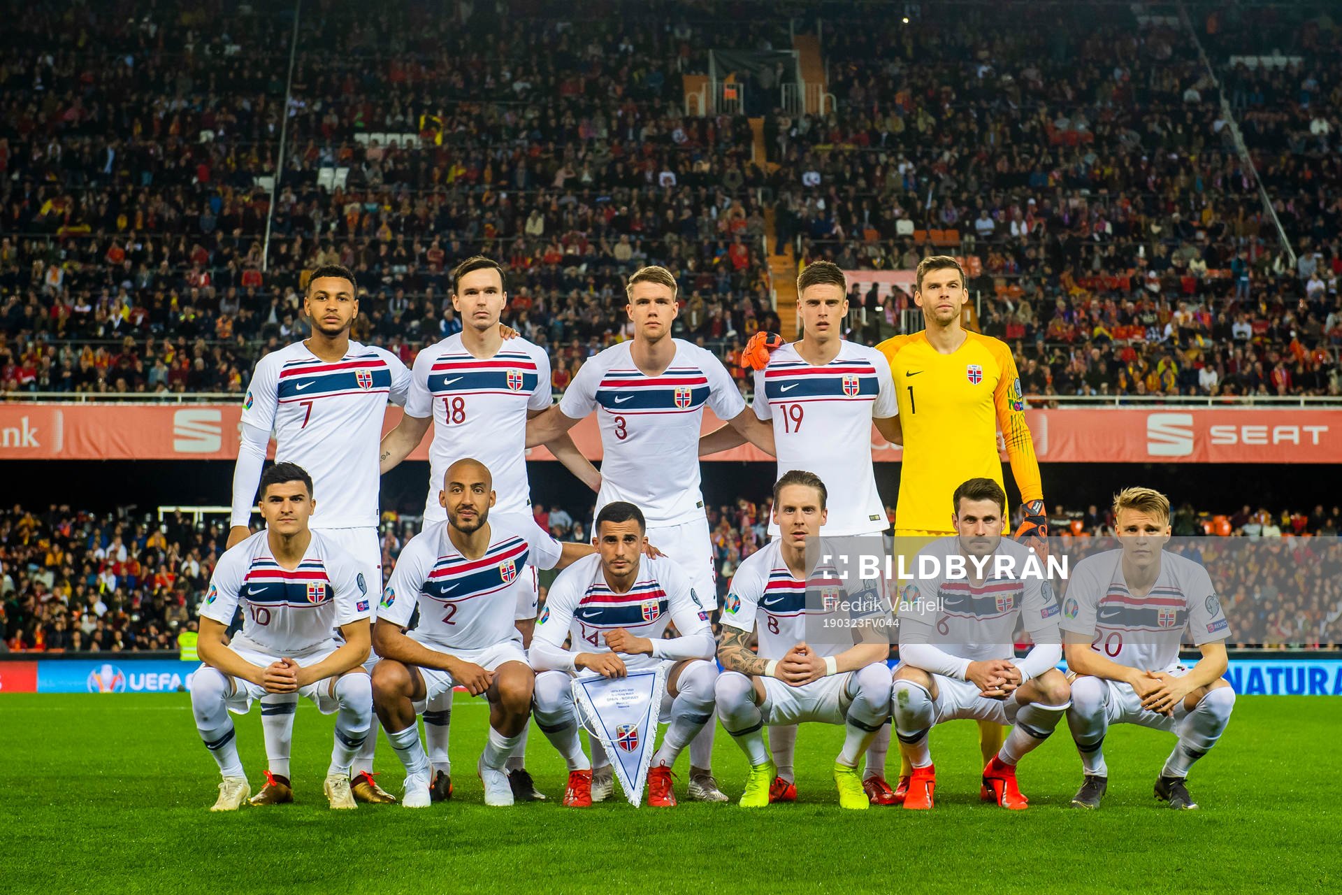The starting eleven of Norway Joshua King, Ole Kristian