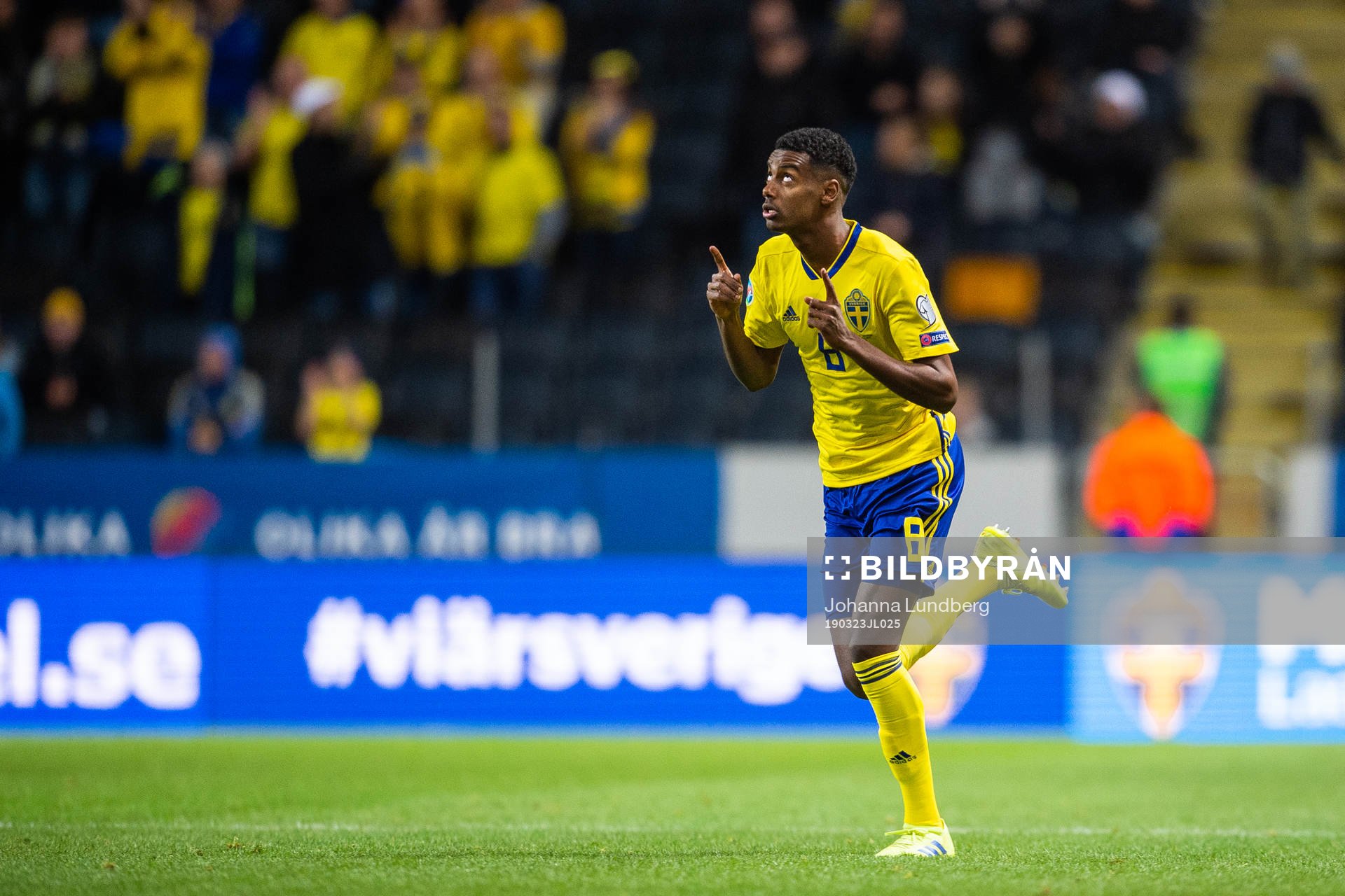 Alexander Isak of Sweden enters the pitch