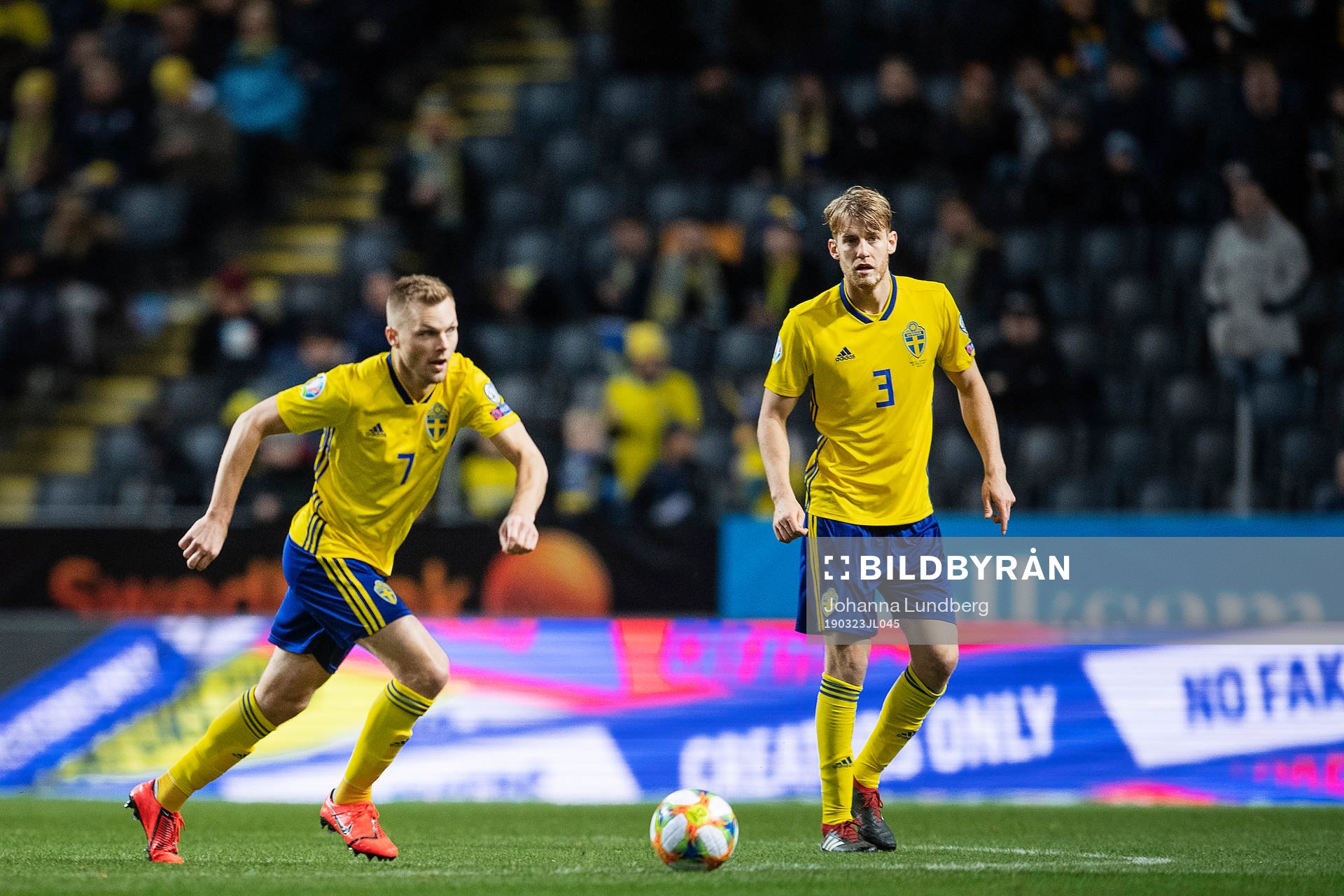 Sebastian Larsson and Filip Helander of Sweden