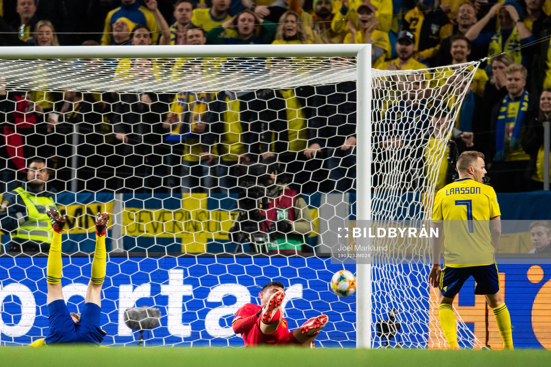 of Romania Claudiu Keseru scores 1-2 and Sebastian Larsson