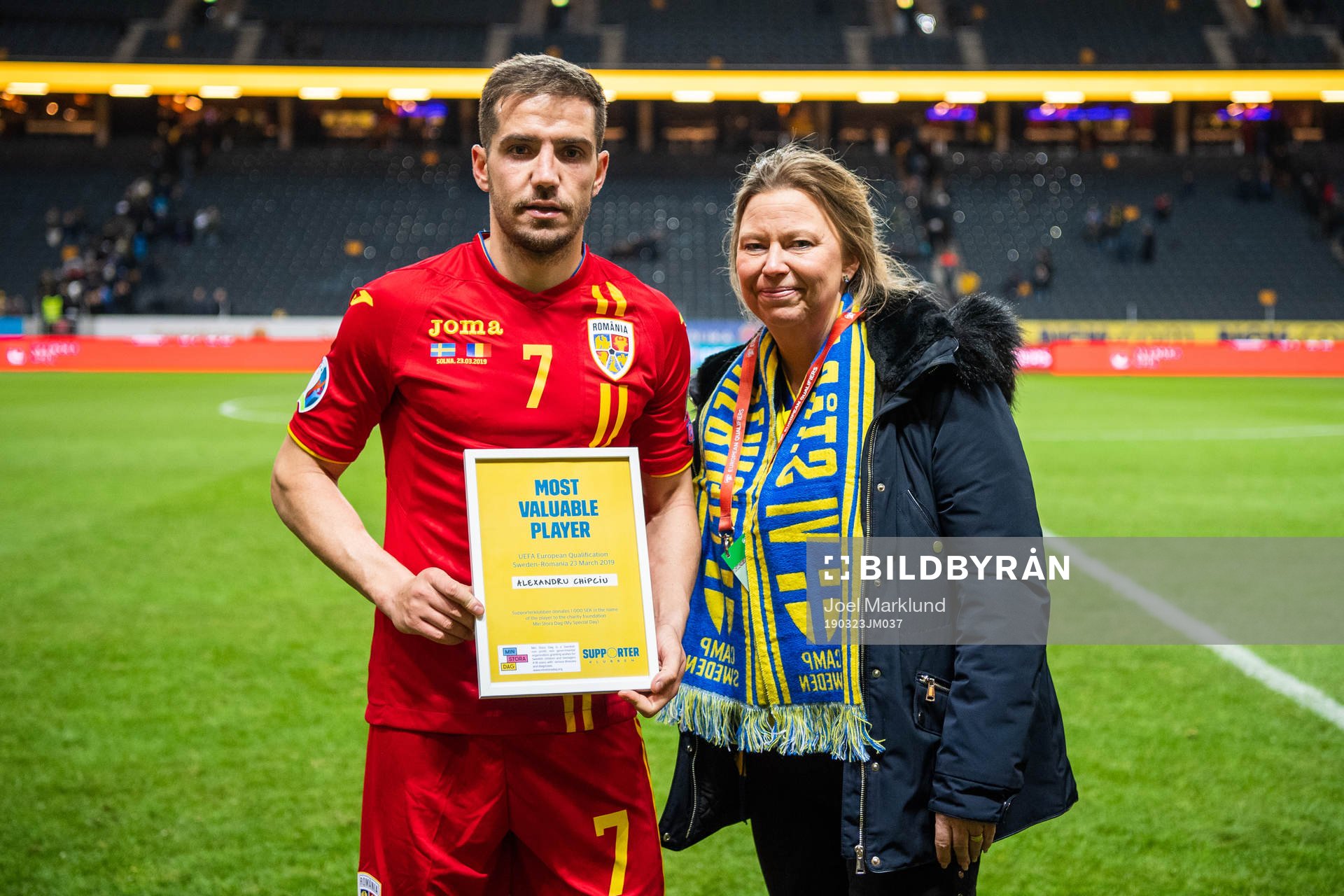 Alexandru Chipciu of Romania is awarded most valuable