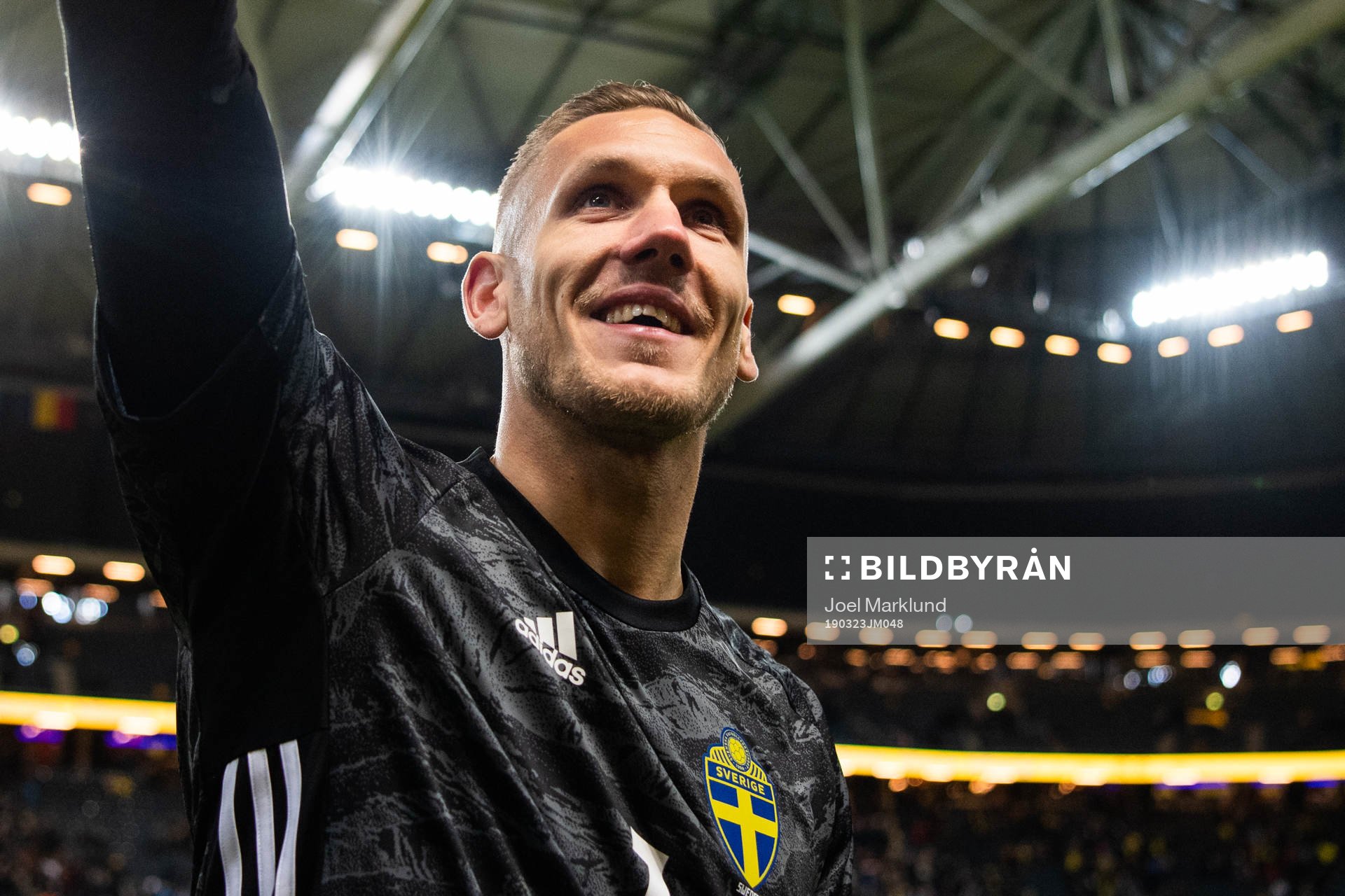 Goalkeeper Robin Olsen of Sweden