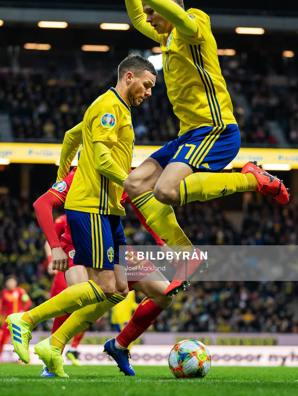 Marcus Berg and Viktor Claesson of Sweden