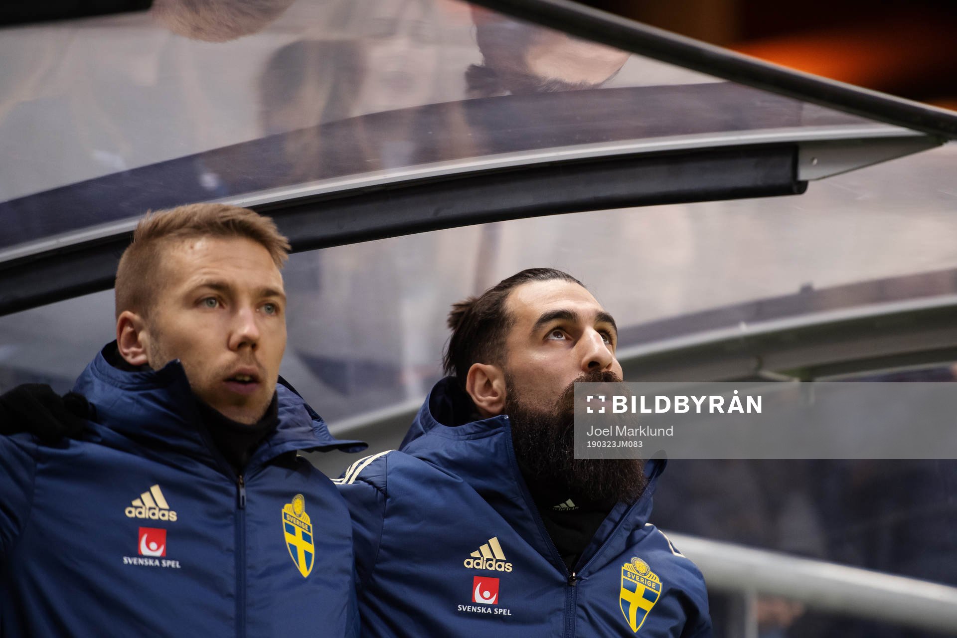 Anton Tinnerholm and Jimmy Durmaz of Sweden