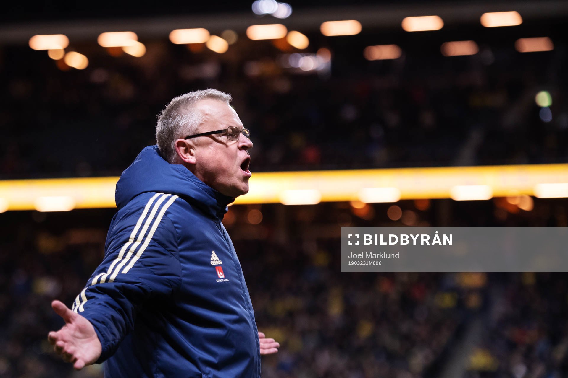 Head coach Janne Andersson reacts