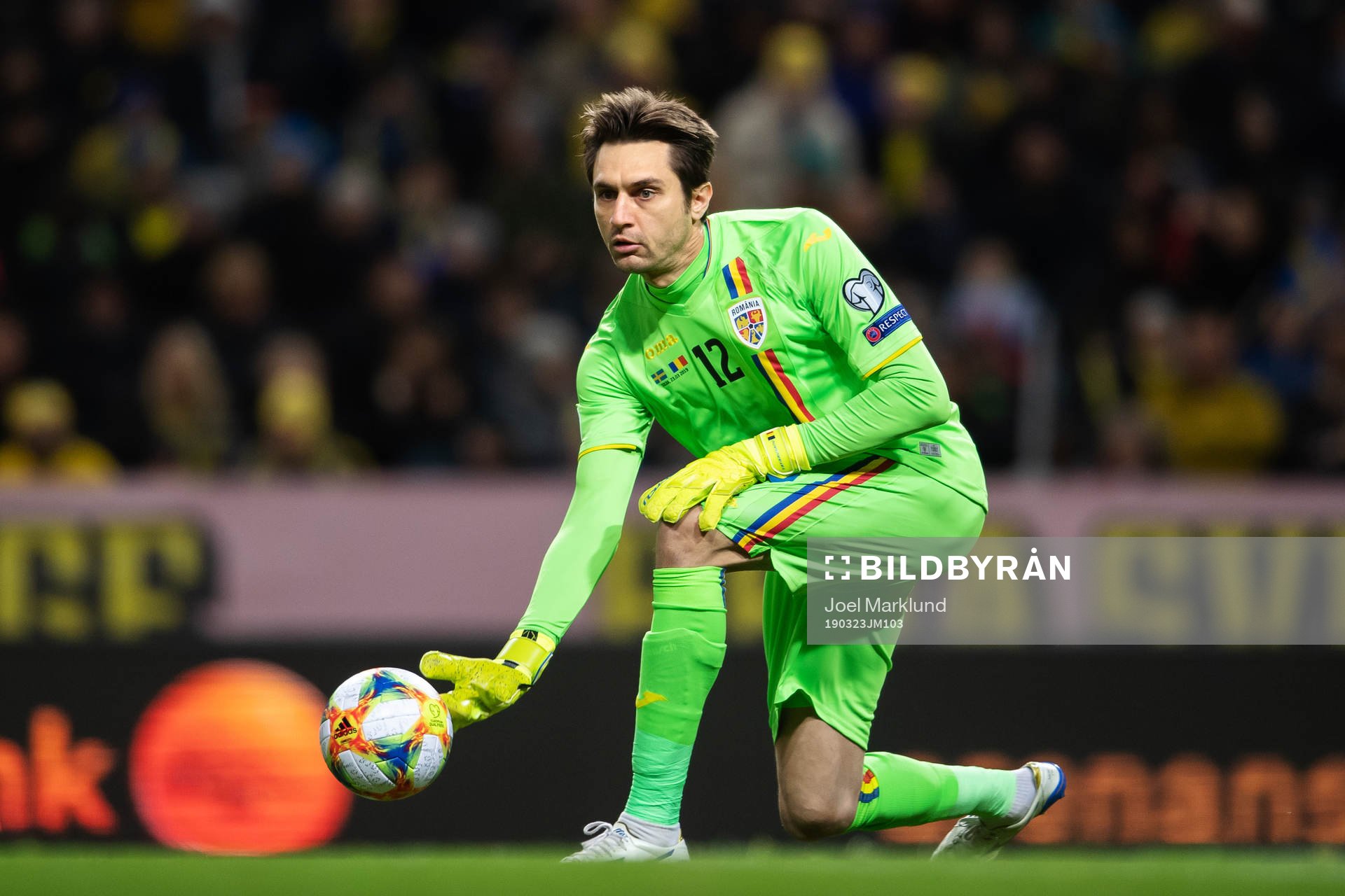Goalkeeper Ciprian Tatarusanu of Romania