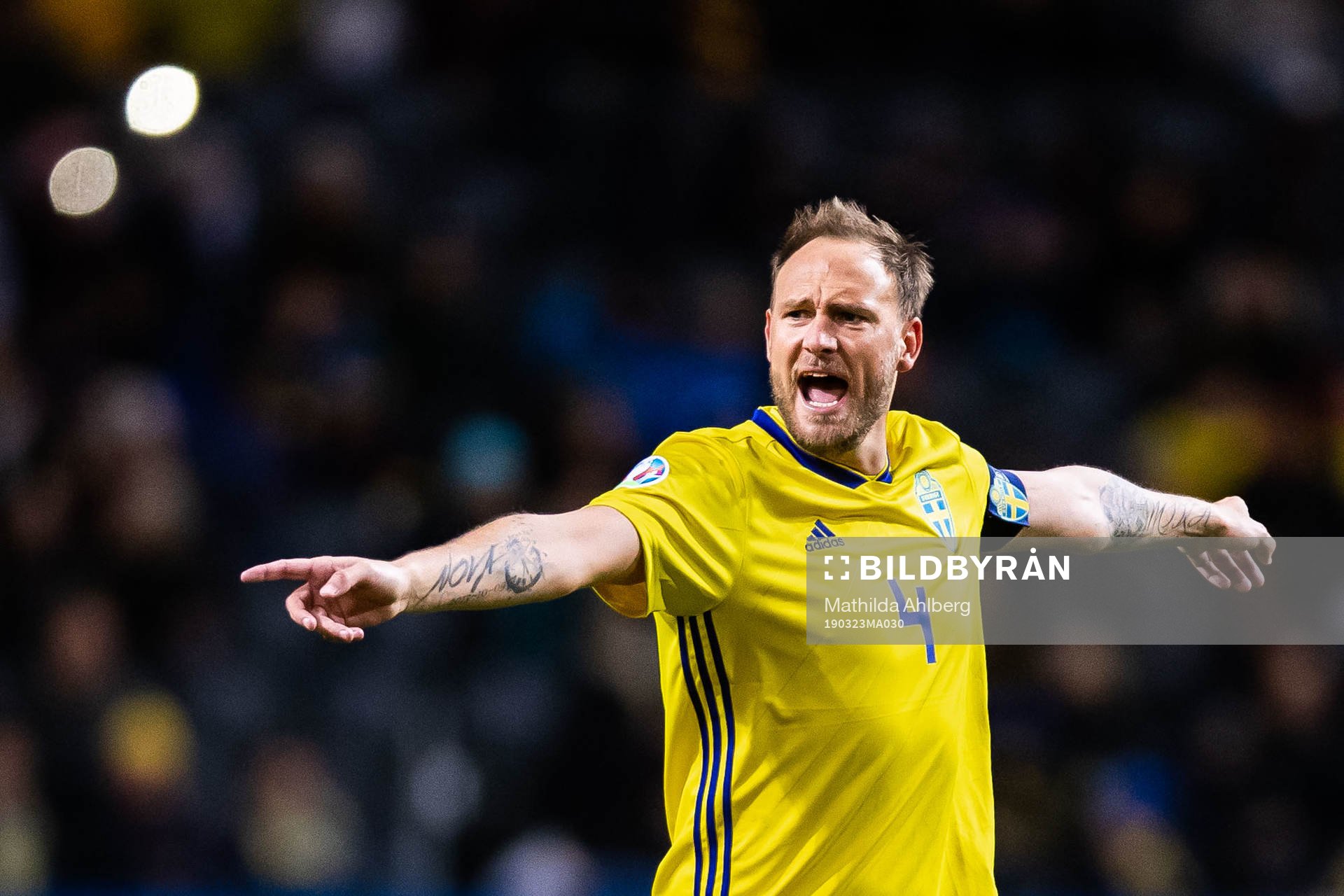 Andreas Granqvist of Sweden reacts