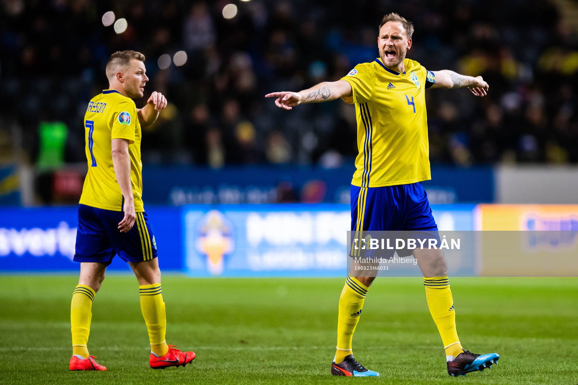 Andreas Granqvist of Sweden reacts