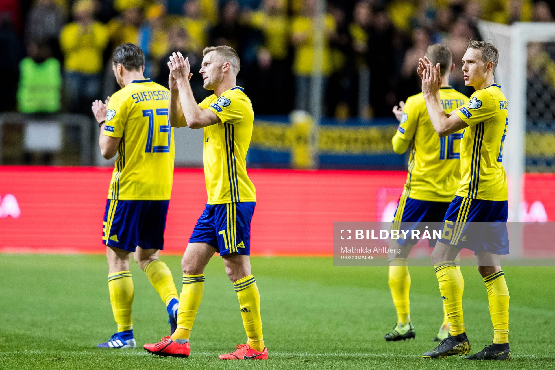 Sebastian Larsson and Ludwig Augustinsson of Sweden