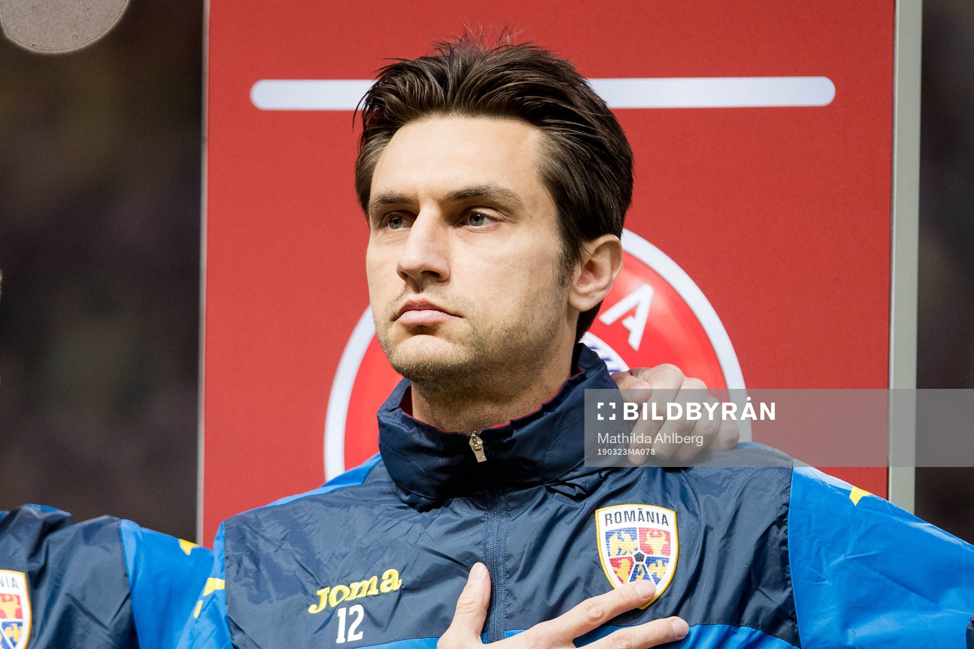 Goalkeeper Ciprian Tatarusanu of Romania ahed of the UEFA