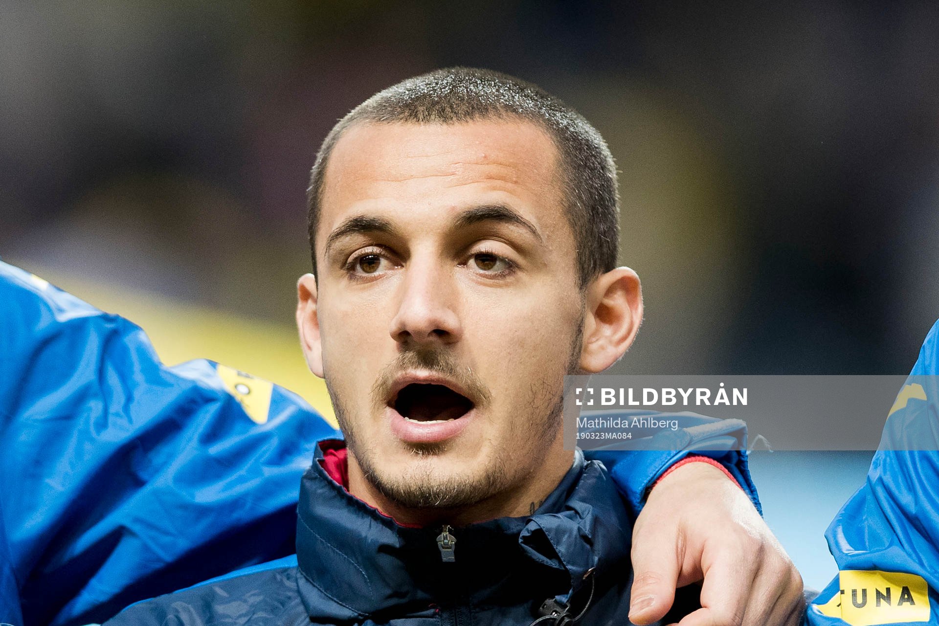 Ionut Mitrita of Romania ahed of the UEFA Euro Qualifier