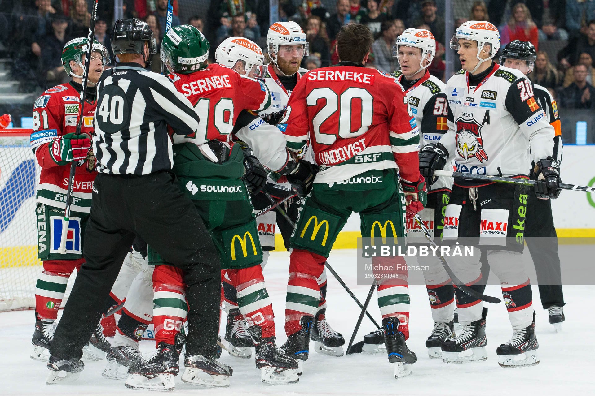 Stökigt i Malmö Redhawks målgård