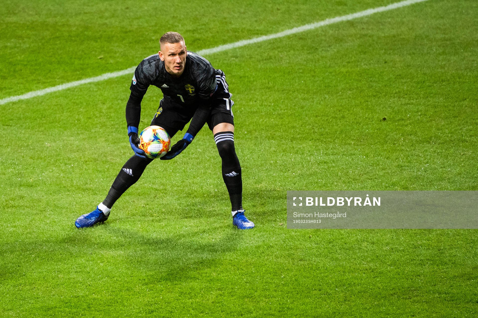 goalkeeper Robin Olsen of Sweden