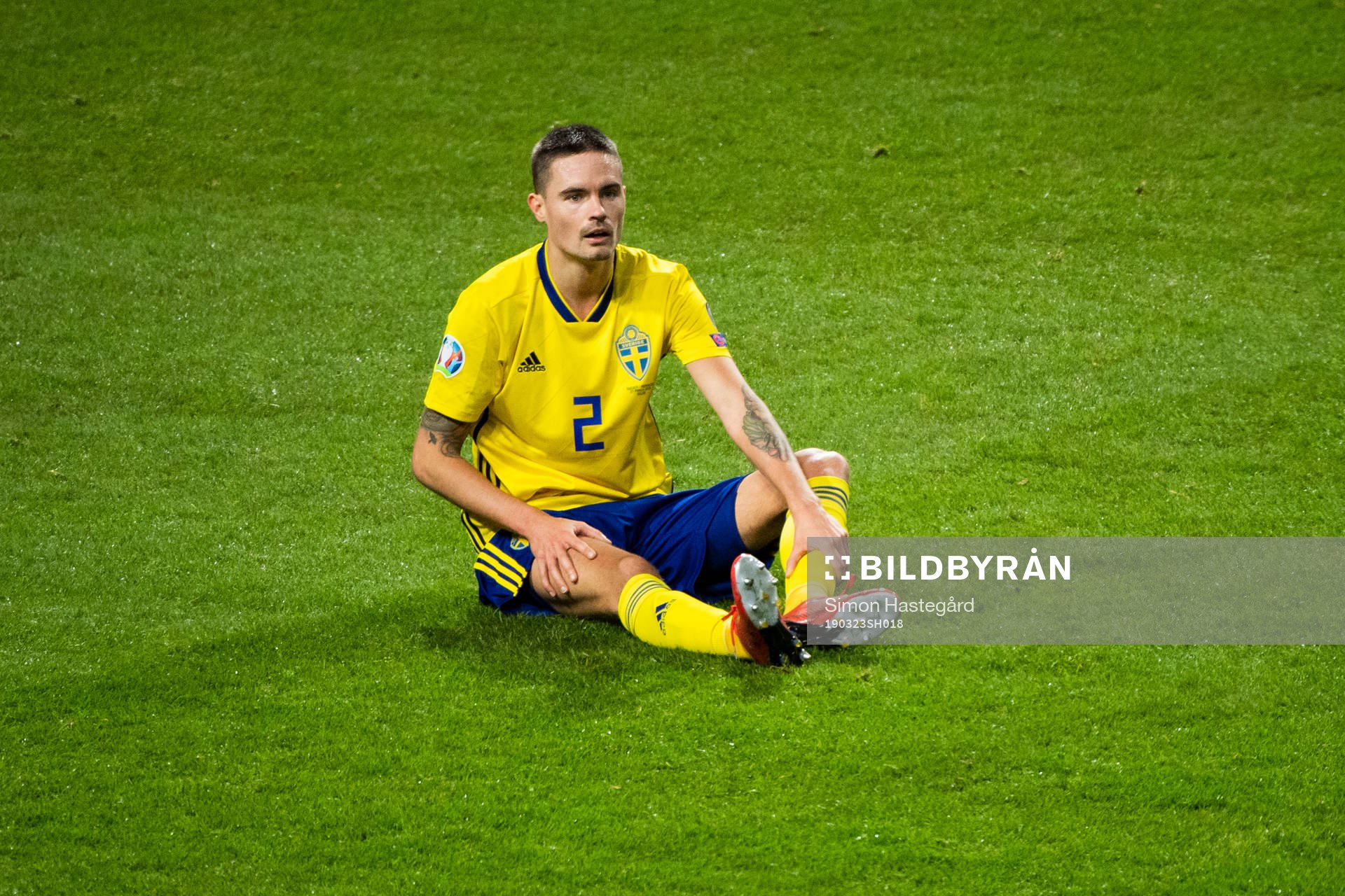 Mikael Lustig of Sweden sits down